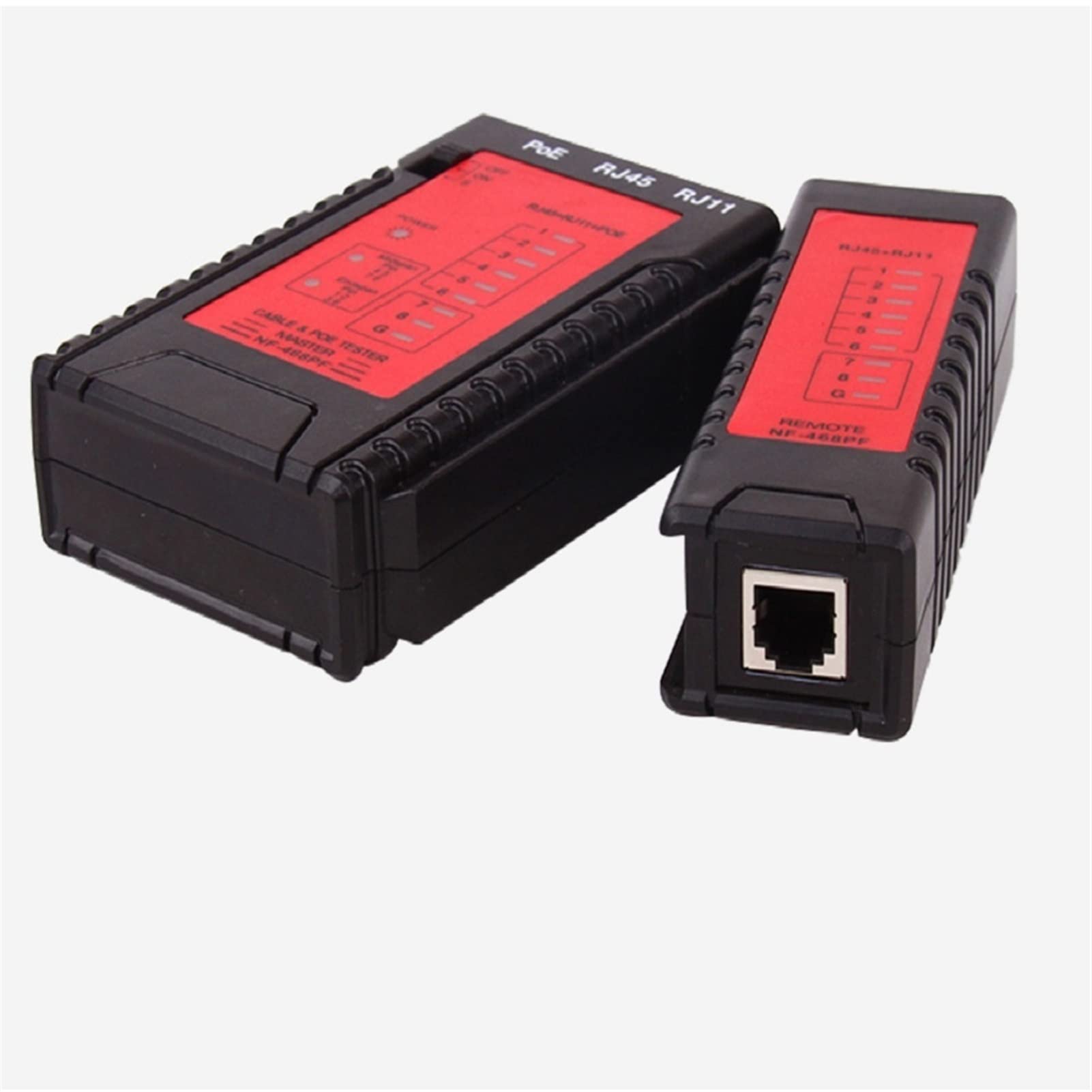 NF-POE 468PF Estándar Detección probador Lan Prueba de red continuidad del cable RJ11 RJ45 LED Luz