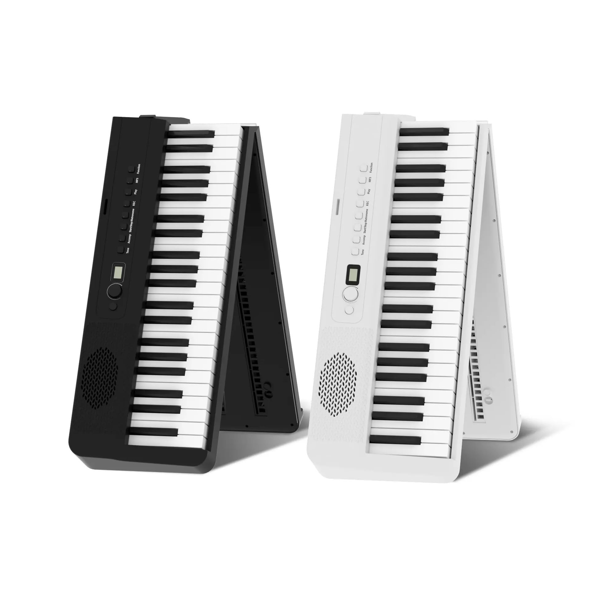 Profesjonalne 88 Klawiszowe Wielofunkcyjne Przenośne Składane Pianino Elektroniczne Inteligentny Instrument(Black)