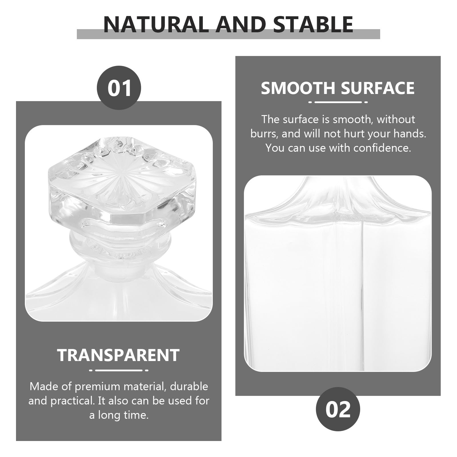YARNOW Carafe à Whisky Bouteille pour Brandy et en Verre Imitation Lisse Décoration Maison Élégante Bouteille pour Brandy et pour Restaurants et Bars
