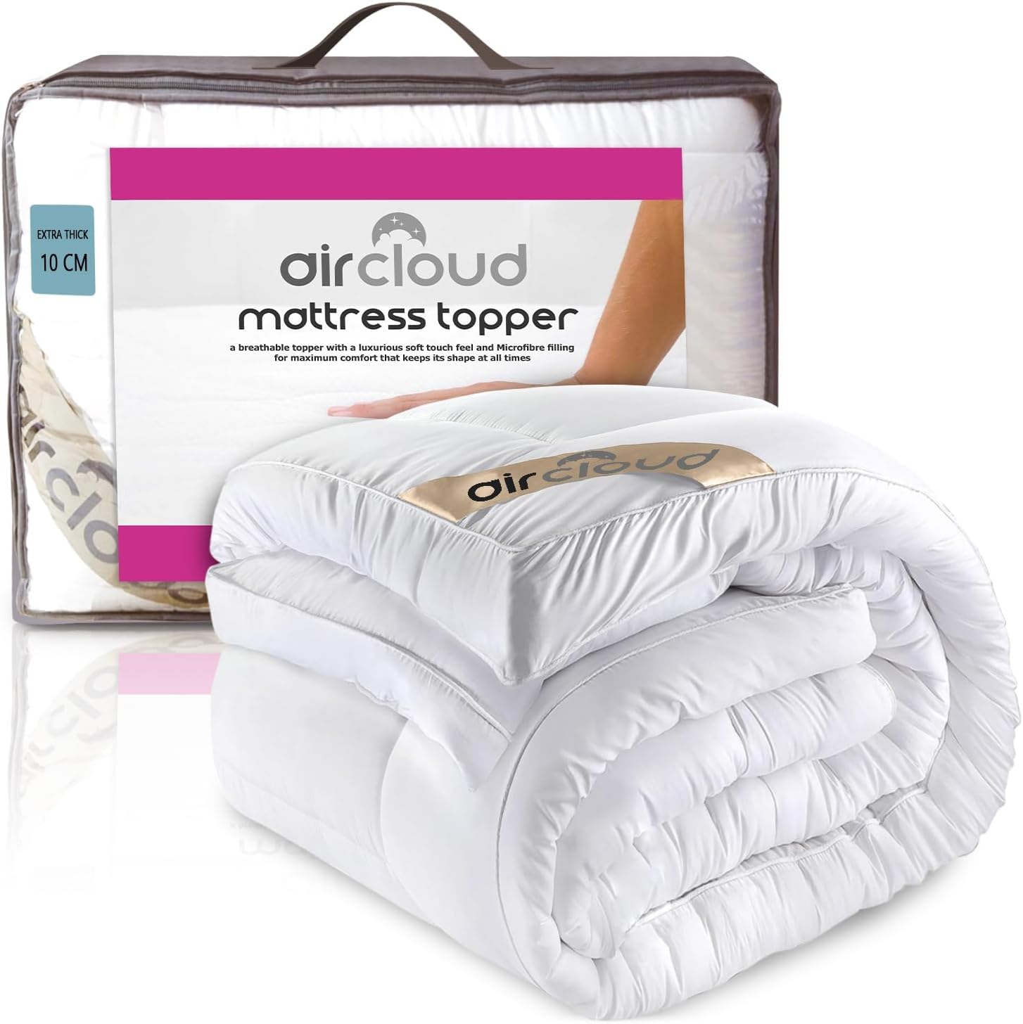 GC GAVENO CAVAILIA Premium Mattress Topper Super King | 10 cm Deep Super King mattress top...