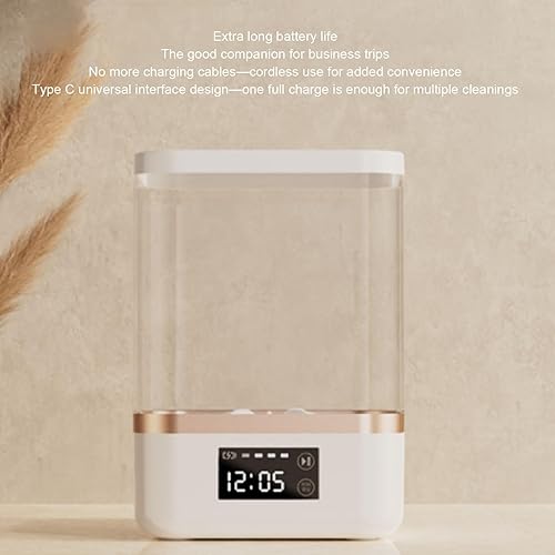 Miniatura 6 de Portable Washing Machine, 4.5L Digital Display Fully Automatic Cordless Washer with Timer, Rechargeable Deep Cleaning Small Items, for Underwear,