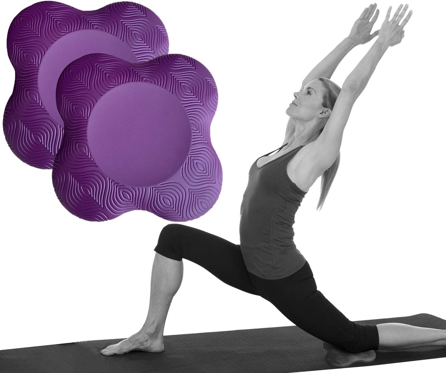 NAGPURE SALES Yoga Cushion Knee Pad - 20 mm Thick TPE Made Yoga Knee Elbow Pad | Extra Thick Exeriser Knee Pad | Eliminate Pain During Yoga Asana (Purple) (Pack of 2) (B0CNZZ87L9) Amazon Price History, Amazon Price Tracker