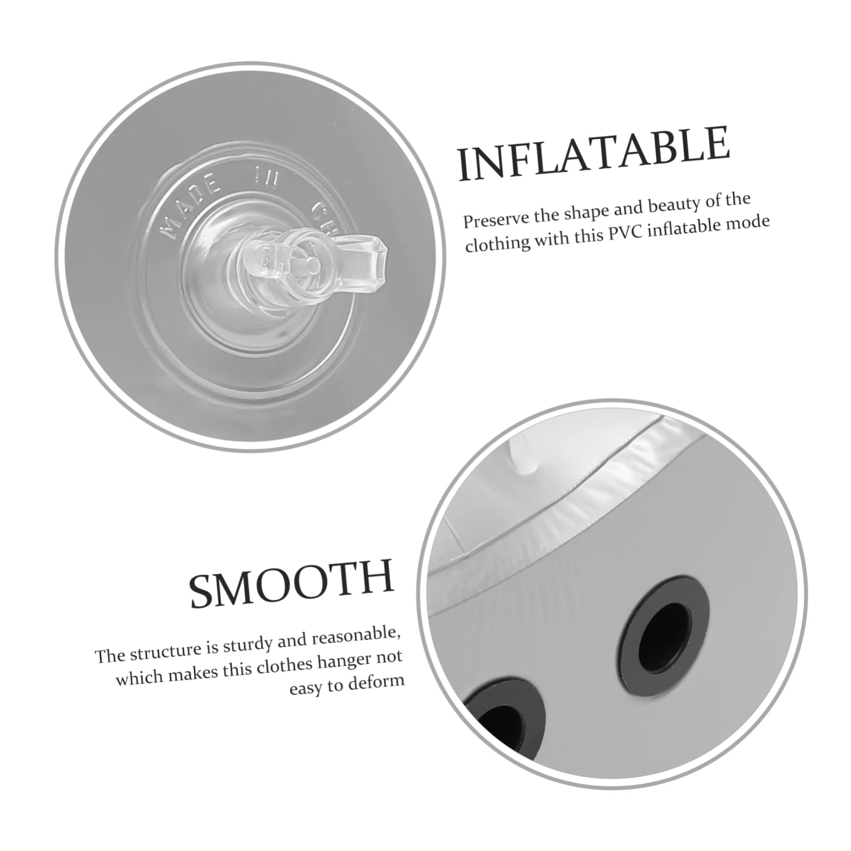 MUSISALY Clothing Display Model Mannequin Body Manaquins Body Female Mannequin Hanger Trousers Torso Clothing Rack Clothing Display Rack Dress Mannequin Model Inflatable Woman Silver PVC