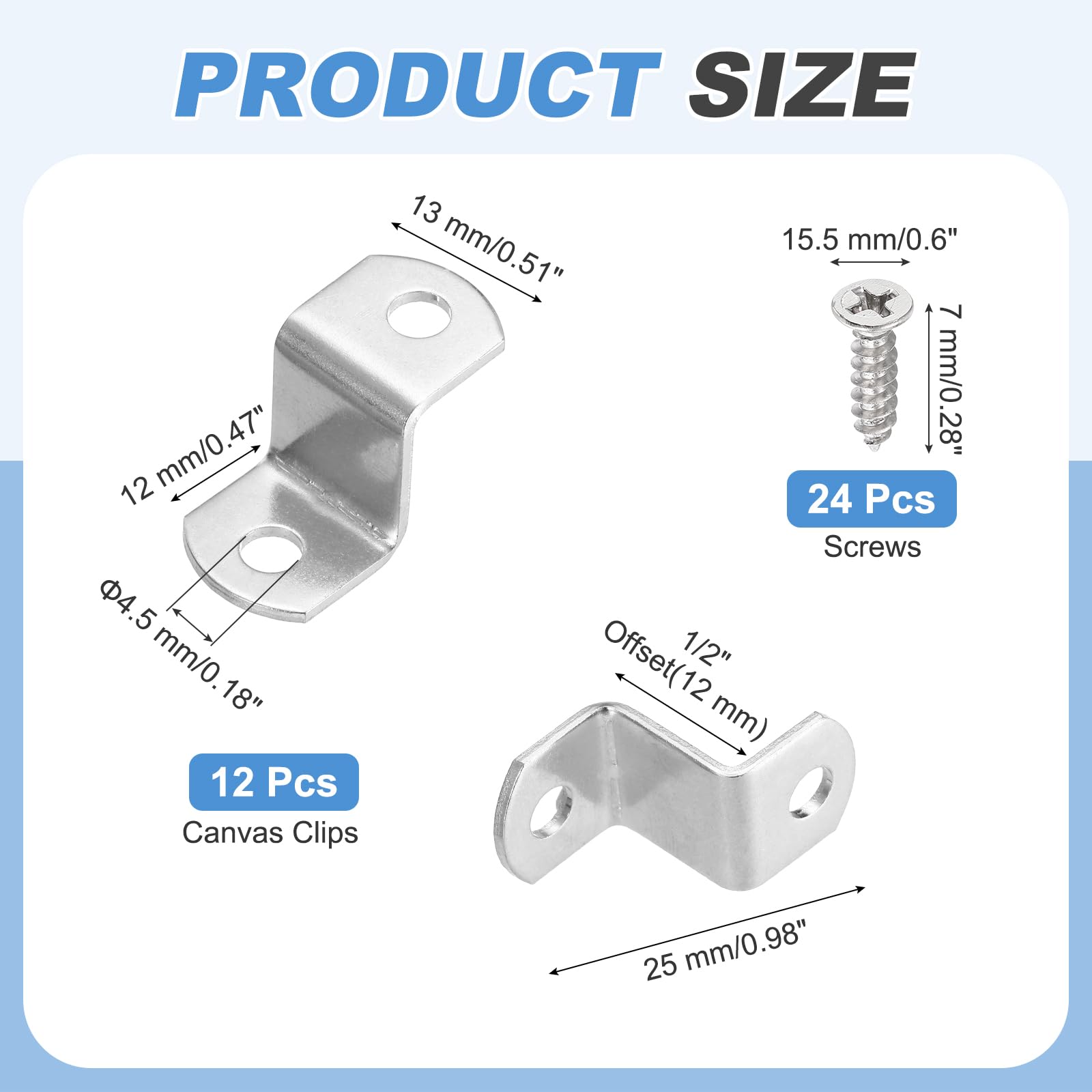 PATIKIL 1/2" Offset Canvas Clips - Image 2