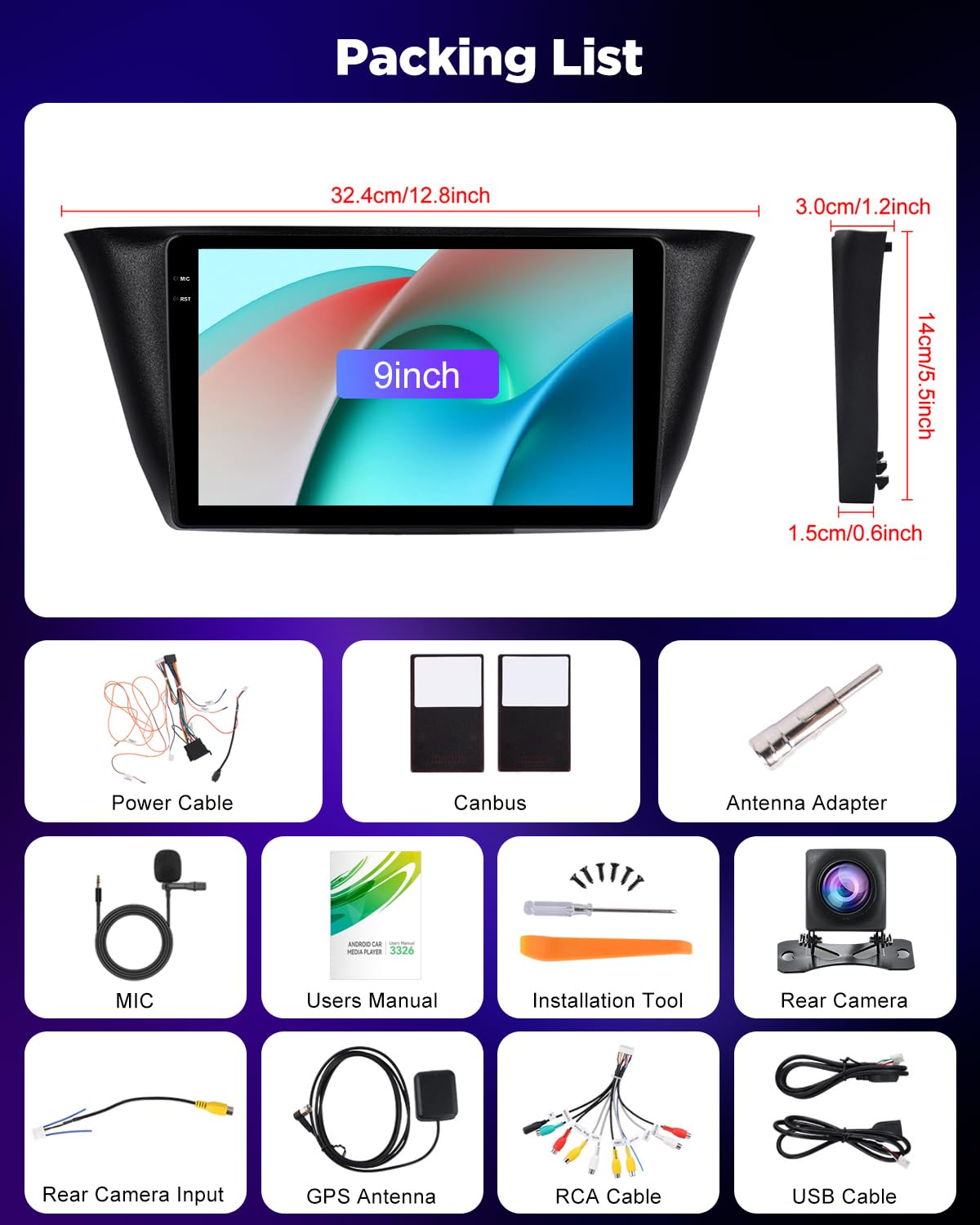 NHOPEEW Autoradio 4+64G Android pour IVECO Daily 2015-2022 avec Carplay sans Fil et Android Auto - Écran incell 9 Pouces Prise en Charge WiFi GPS Commandes au Volant + Caméra de recul, Canbus