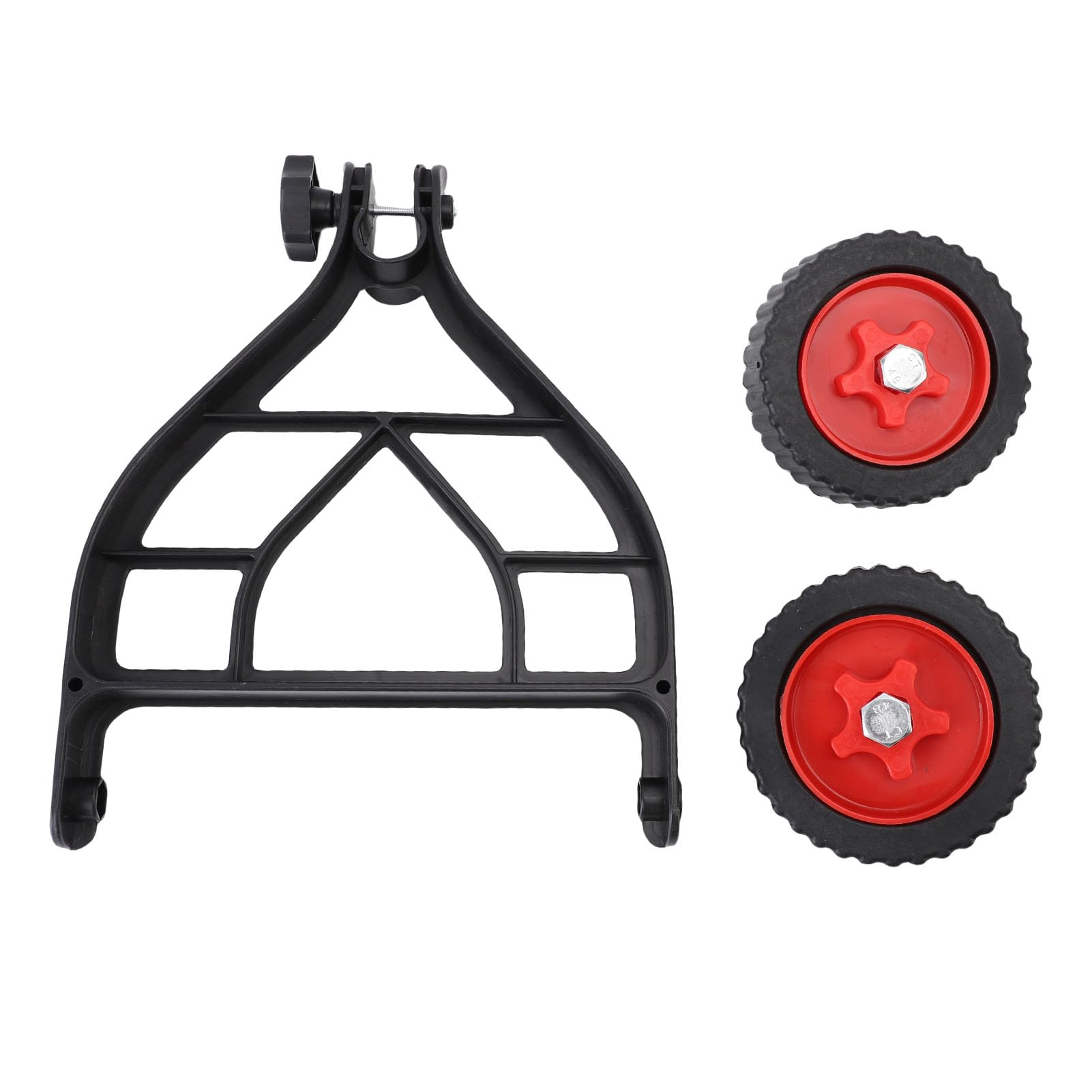 Roue de Support Réglable pour Tondeuse, Métal Plastique, Cadre Triangulaire