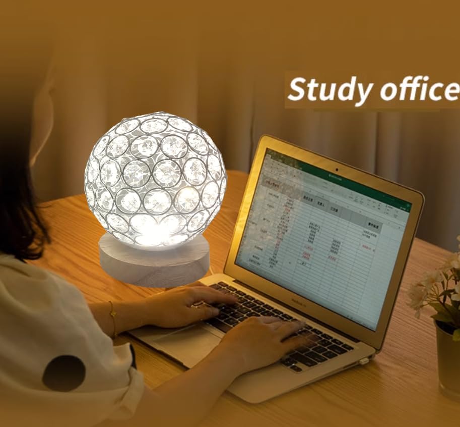 Miniatura 6 de DDLONGDD Lámpara de globo - Luz nocturna de bola de cristal radiante LED de bajo consumo, ideal para mesitas de noche, lámparas amarillas y luces
