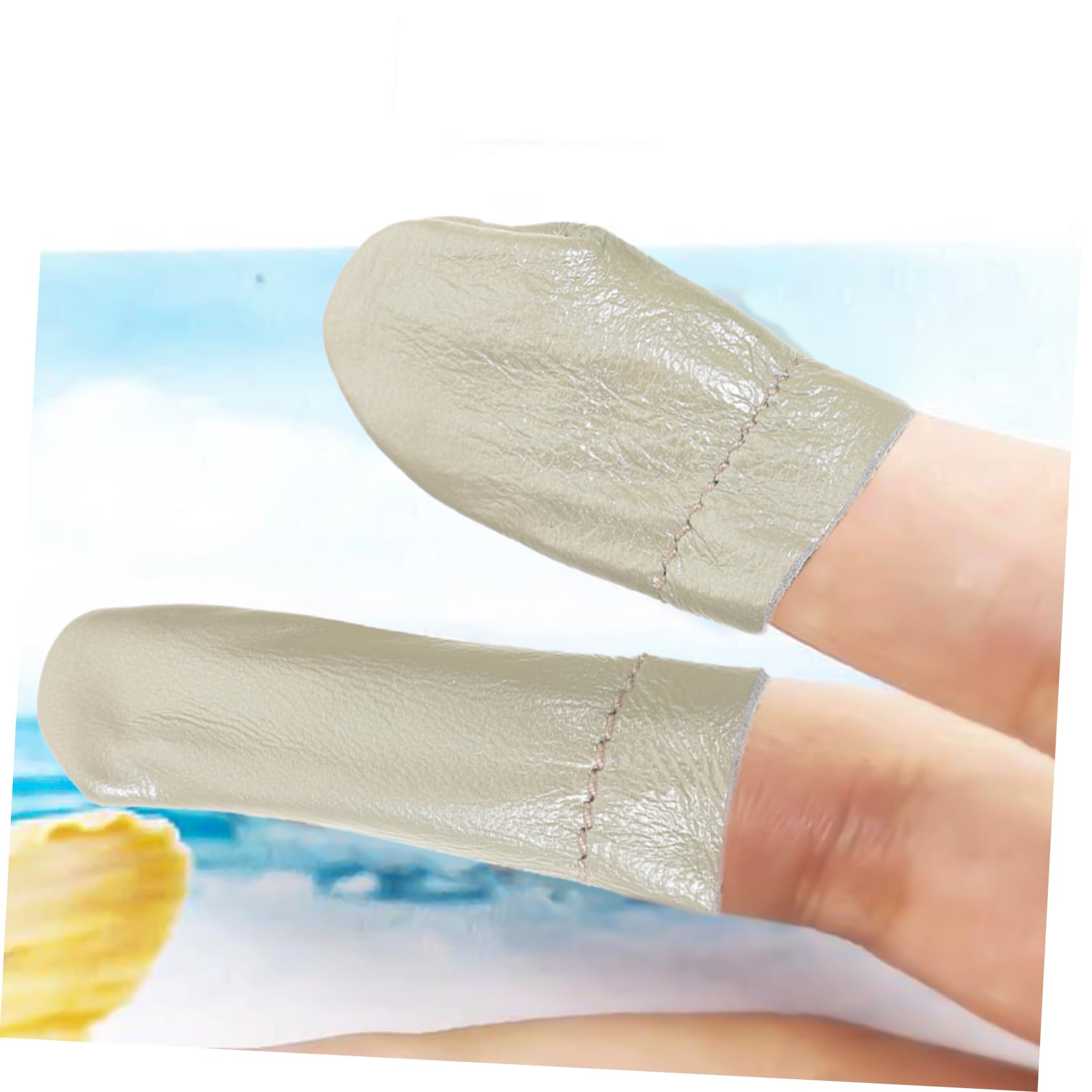 NUOBESTY Cunas Para Los Dedos Suministros De Tejer 6 Piezas guantes para costura manual dedal tejer Fieltro de la aguja protector de dedos Protector De Pulgar Tapones Para Los Dedos