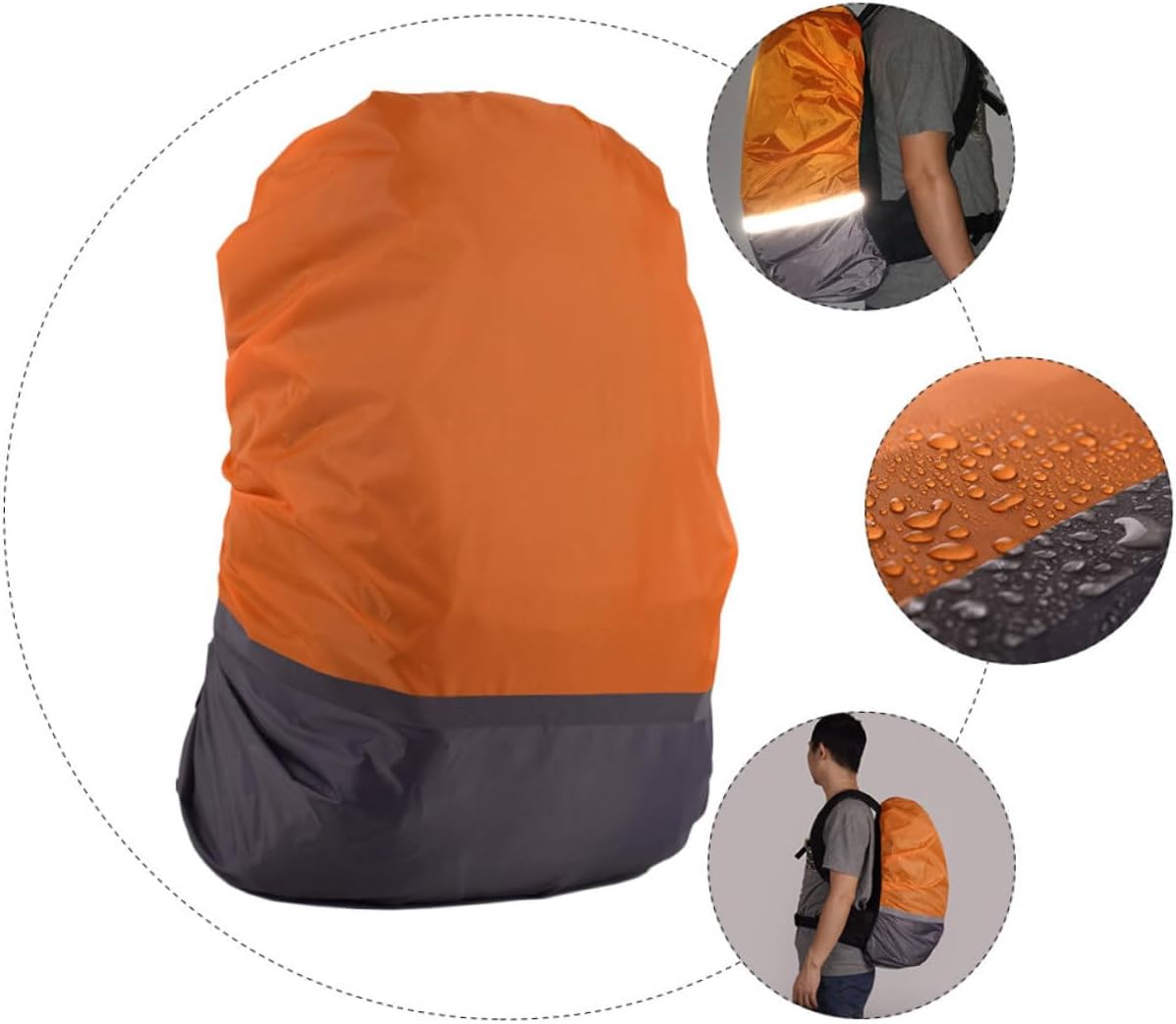 Back Rain Cover Camping Bag Cover Night Safety Cover Waterproof Bag Cover Bag Rain Cover Back Cover