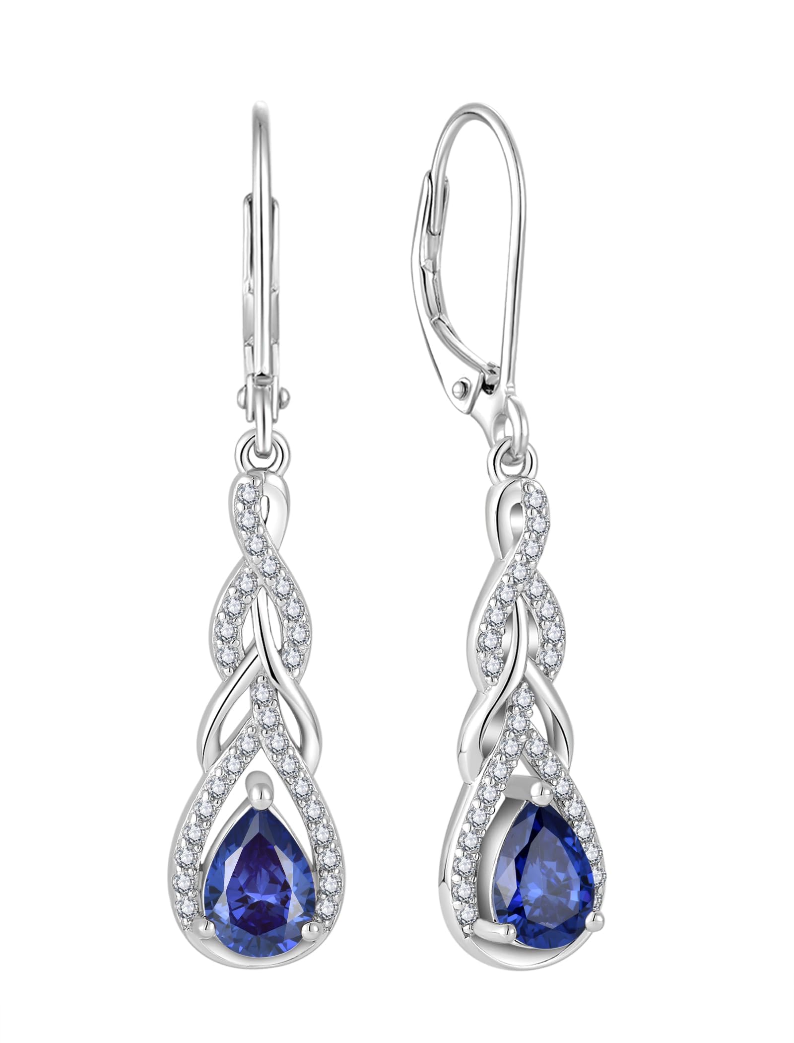Starchenie Orecchini Donna Sterlina Argento 925 Pera Zirconia Pendenti Infinito Orecchini Compleanno Gioielli