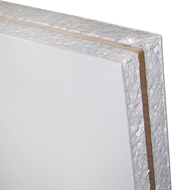 White UPVC Flat Half Door Panel MDF Reinforced (W: 750mm x H: 750mm x D: 28mm) 28mm Thick Plastic Filled