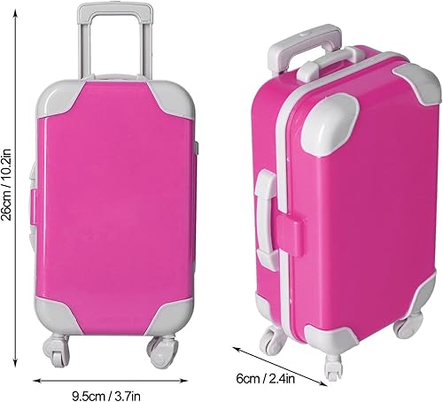 Miniatura 4 de Maleta para muñecas, color brillante, regalo de cumpleaños, maleta, linda, exquisita, para el hogar, para muñecas de 18 pulgadas (PJ-459-01 Maleta