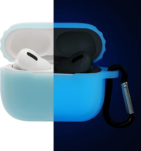 Miniatura 1 de kwmobile - Funda compatible con Apple Airpods Pro 2 - Funda que brilla en la oscuridad hecha de silicona - Amarillo pastel