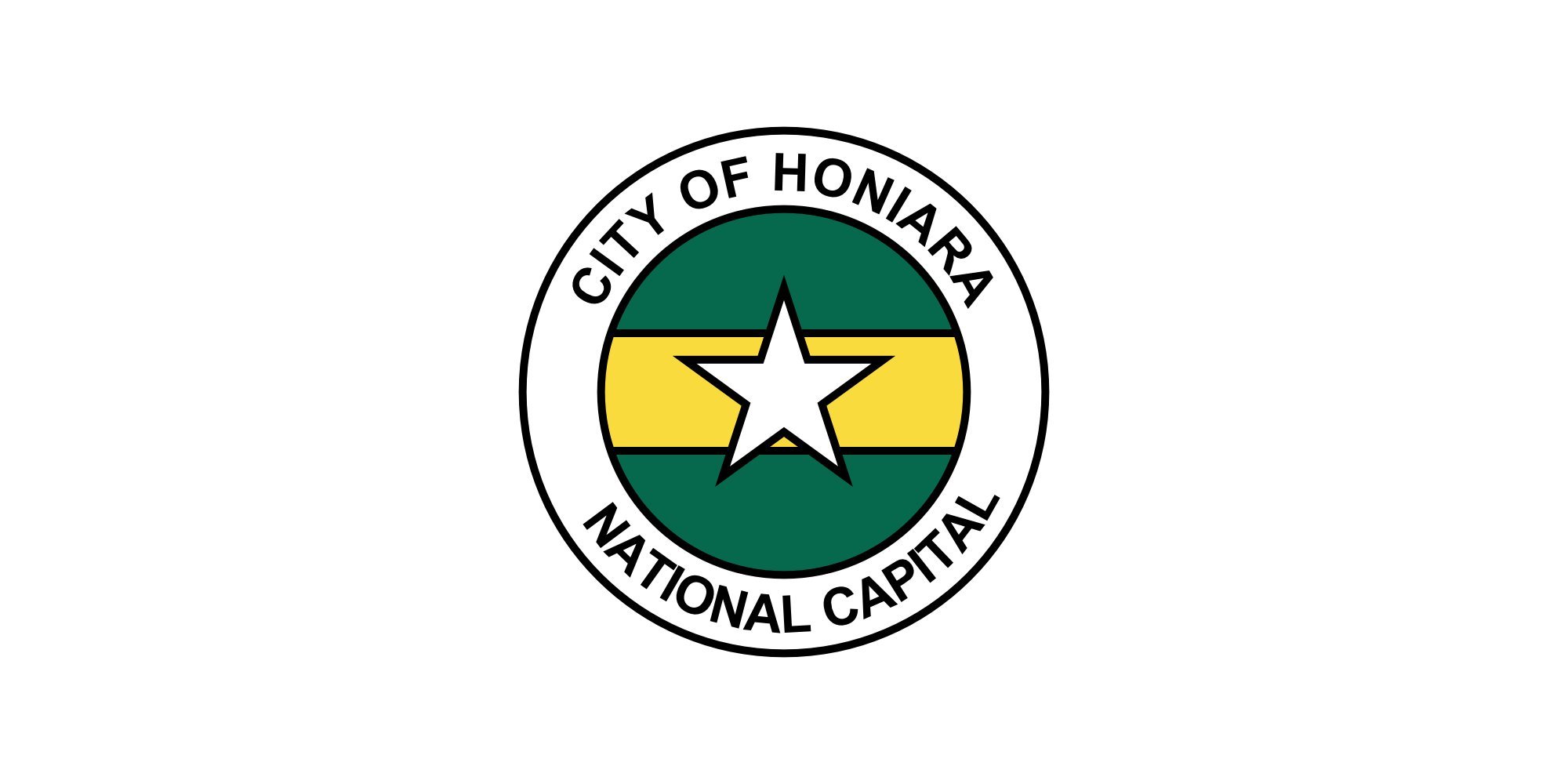 Drapeau large Honiara aux couleurs officielles de la capitale des Îles Salomon