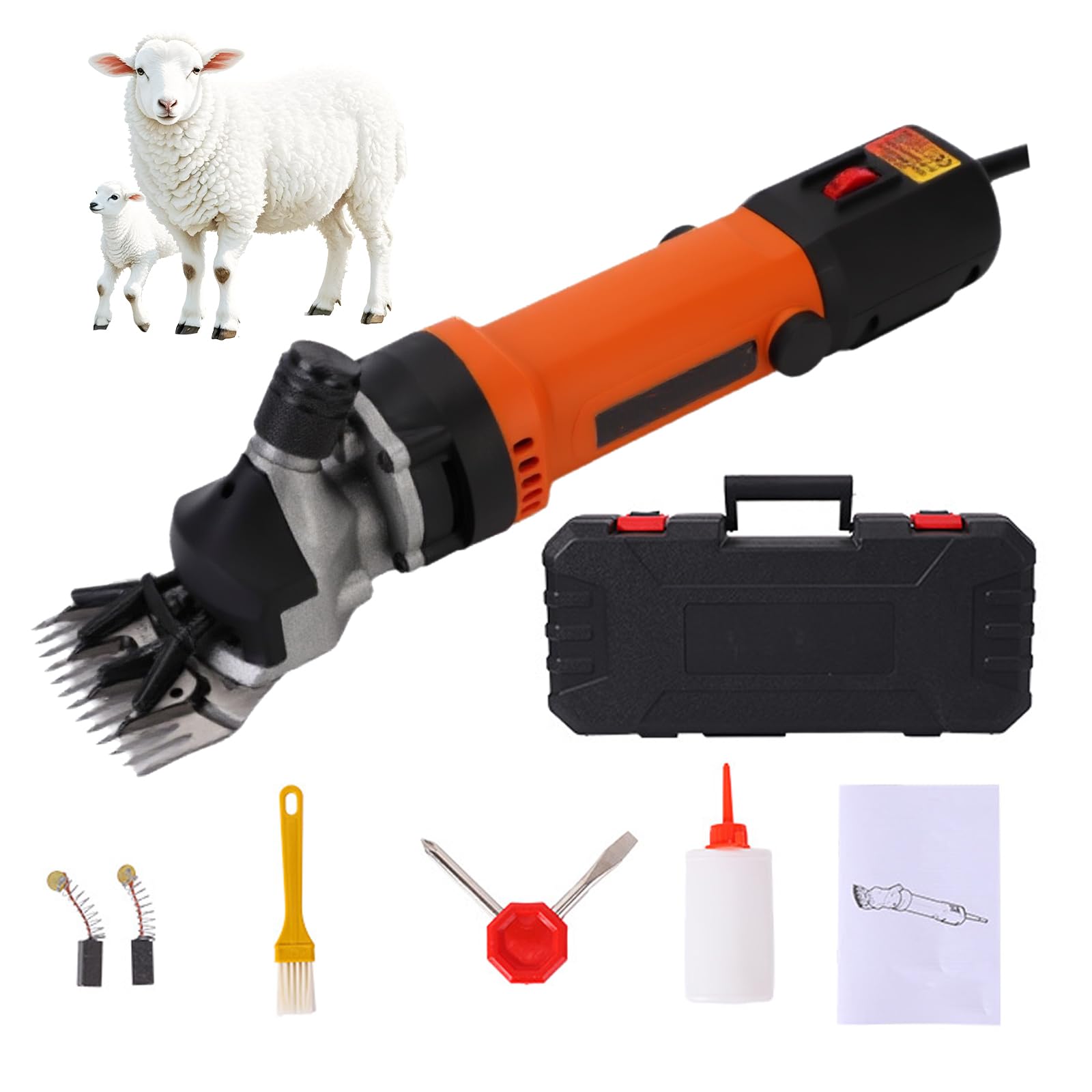 Esquiladoras Eléctricas De 690 W Para Ovejas, Esquiladoras Profesionales Para Ganado Con 6 Velocidades, Cuchilla De 13 Dientes, 2400 Rpm. Esquiladoras Eléctricas Para Ovejas, Cabras Y Alpacas