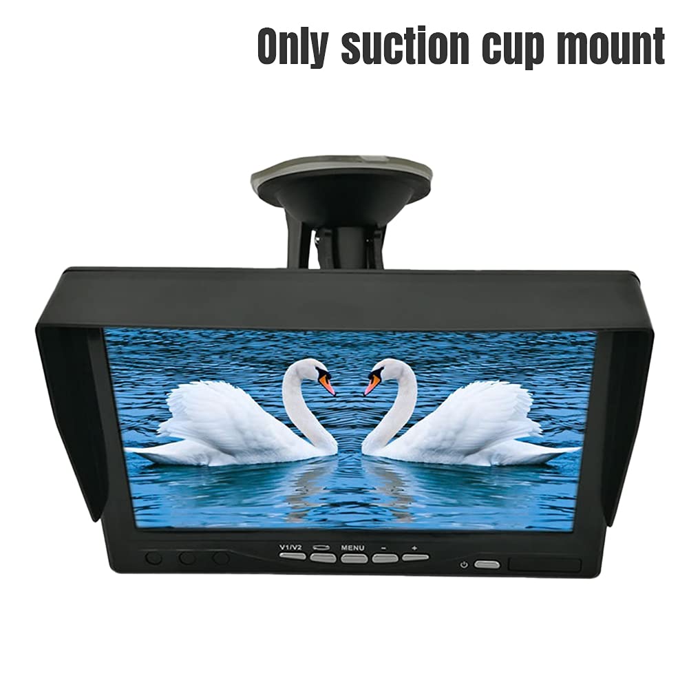 Windschutzscheiben-/Saugnapfhalterung für 17,8 cm Display, Dashcam GPS-Halterung, Rückfahrkamera-Monitor zur Befestigung an der Windschutzscheibe (schwarz)