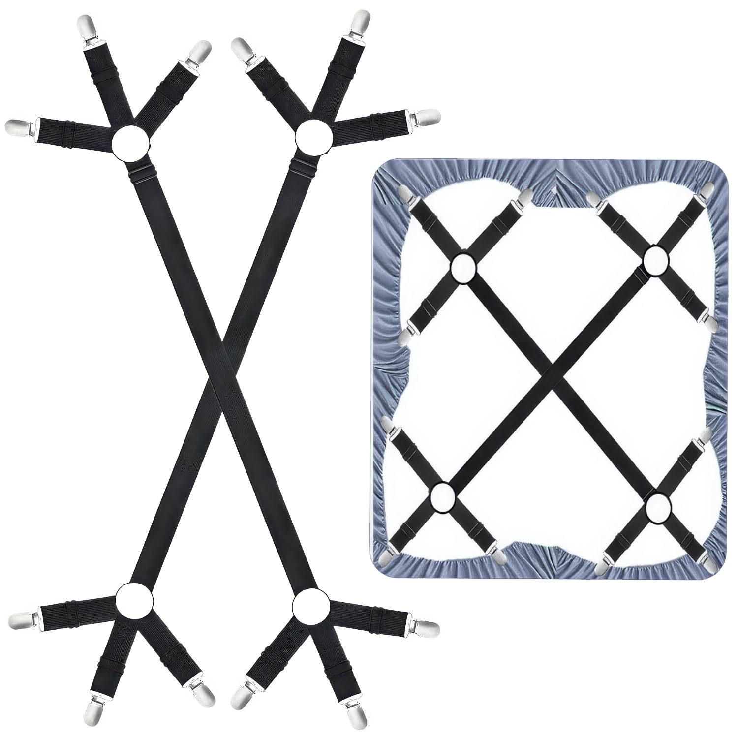 SUBTAVIK 2 Pcs Bed Sheet Clips