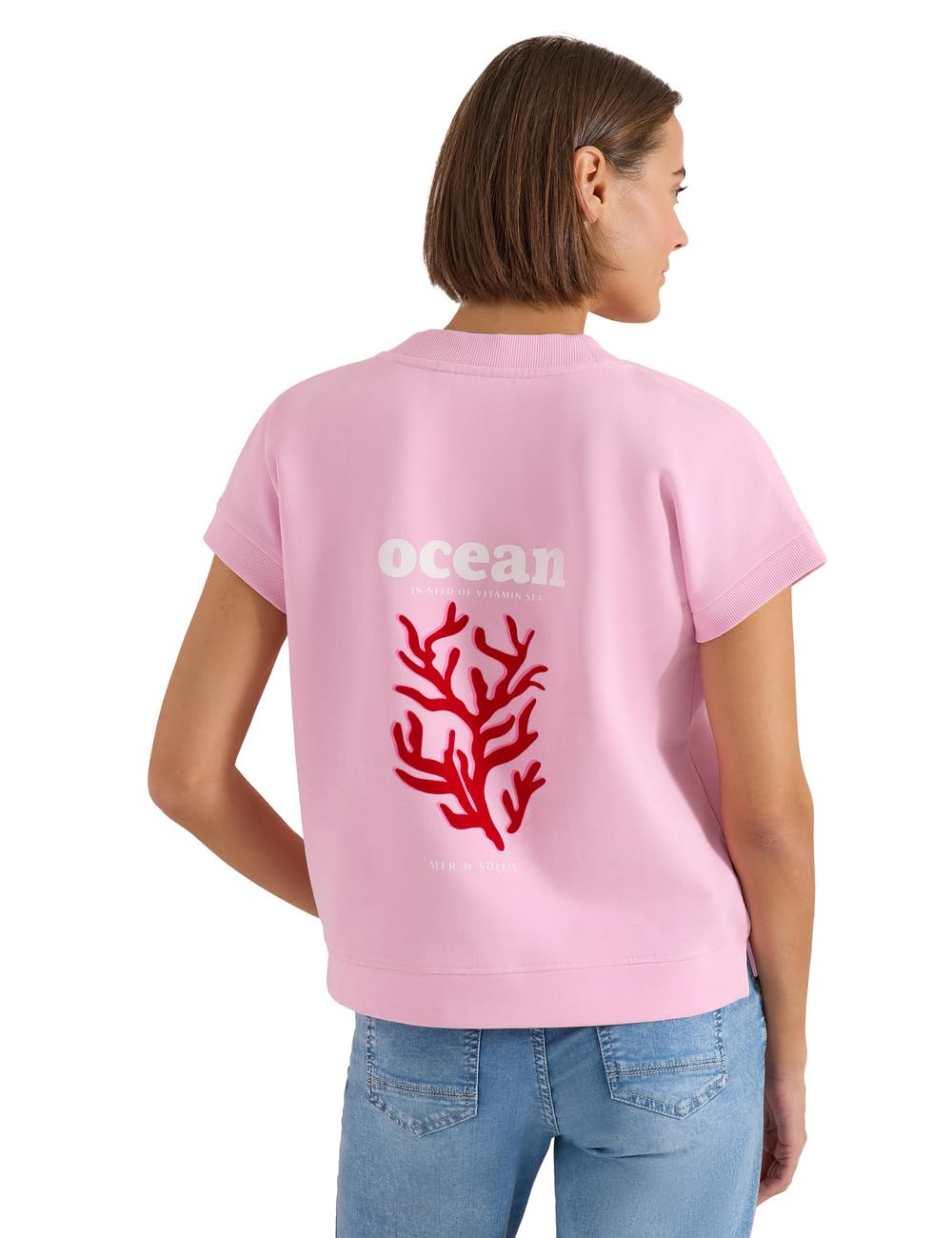 Cecil Kurzarm Sweatshirt mit Backprint