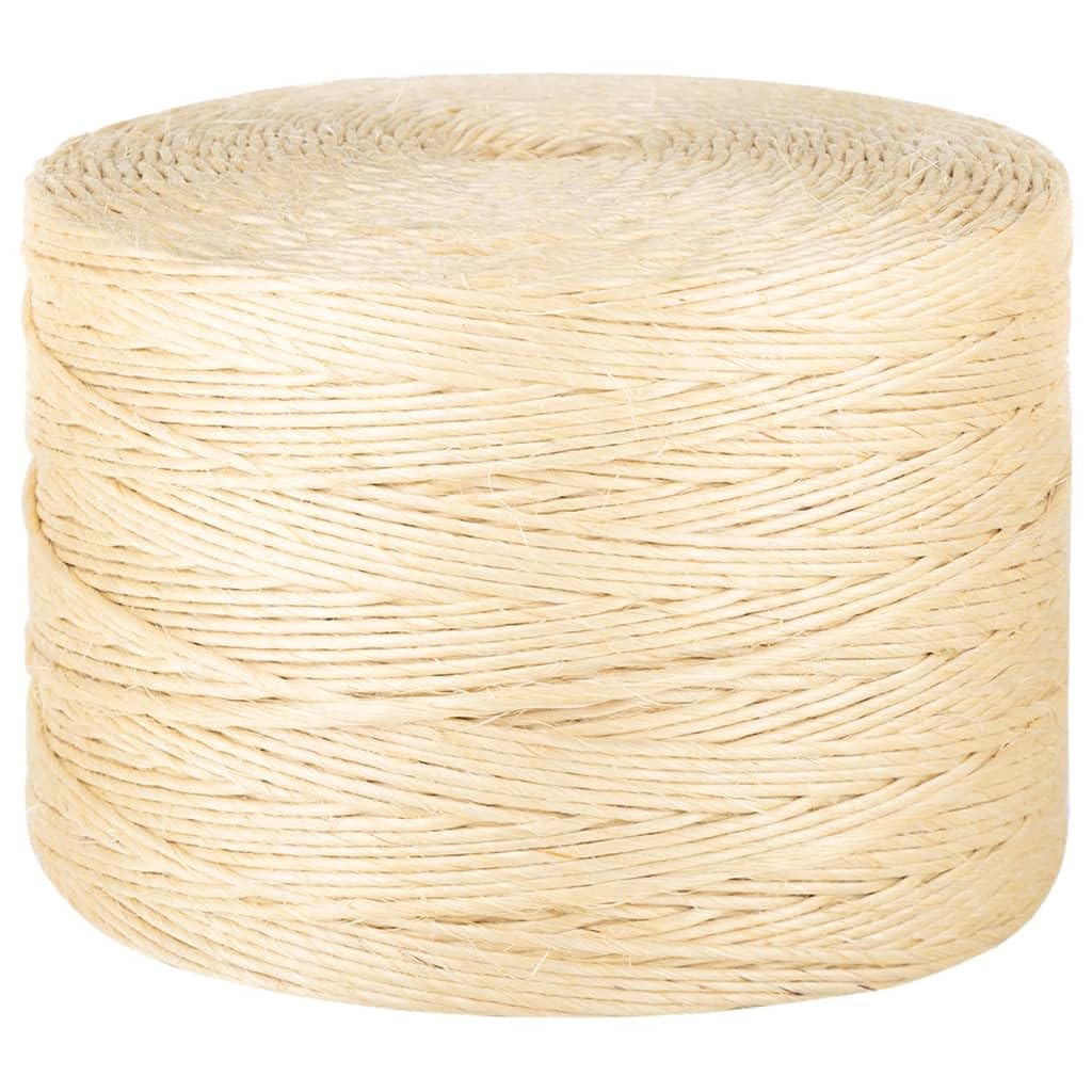 vidaXL Rope, Jute String for Gardening House Decoration DIY Craft, Hemp Rope for Cat Tower Cat Scratcher, Twine String, 100% Sisal