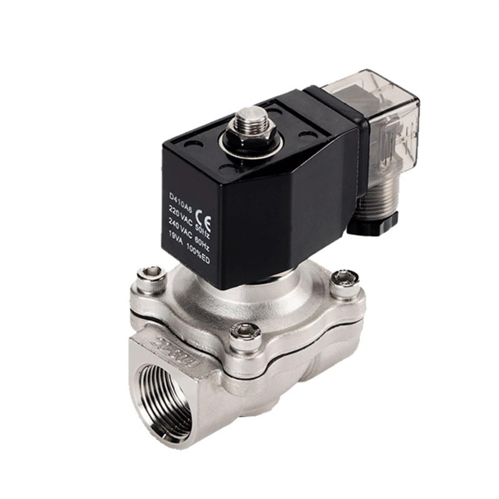 Ieumjnat Bsp-220Vac-Viton-Seal 3/4" Stainless Steel 220V Water Solenoid Valve Normally Closed Dn20 Waterproof(Bsp-220Vac-Viton-Seal)
