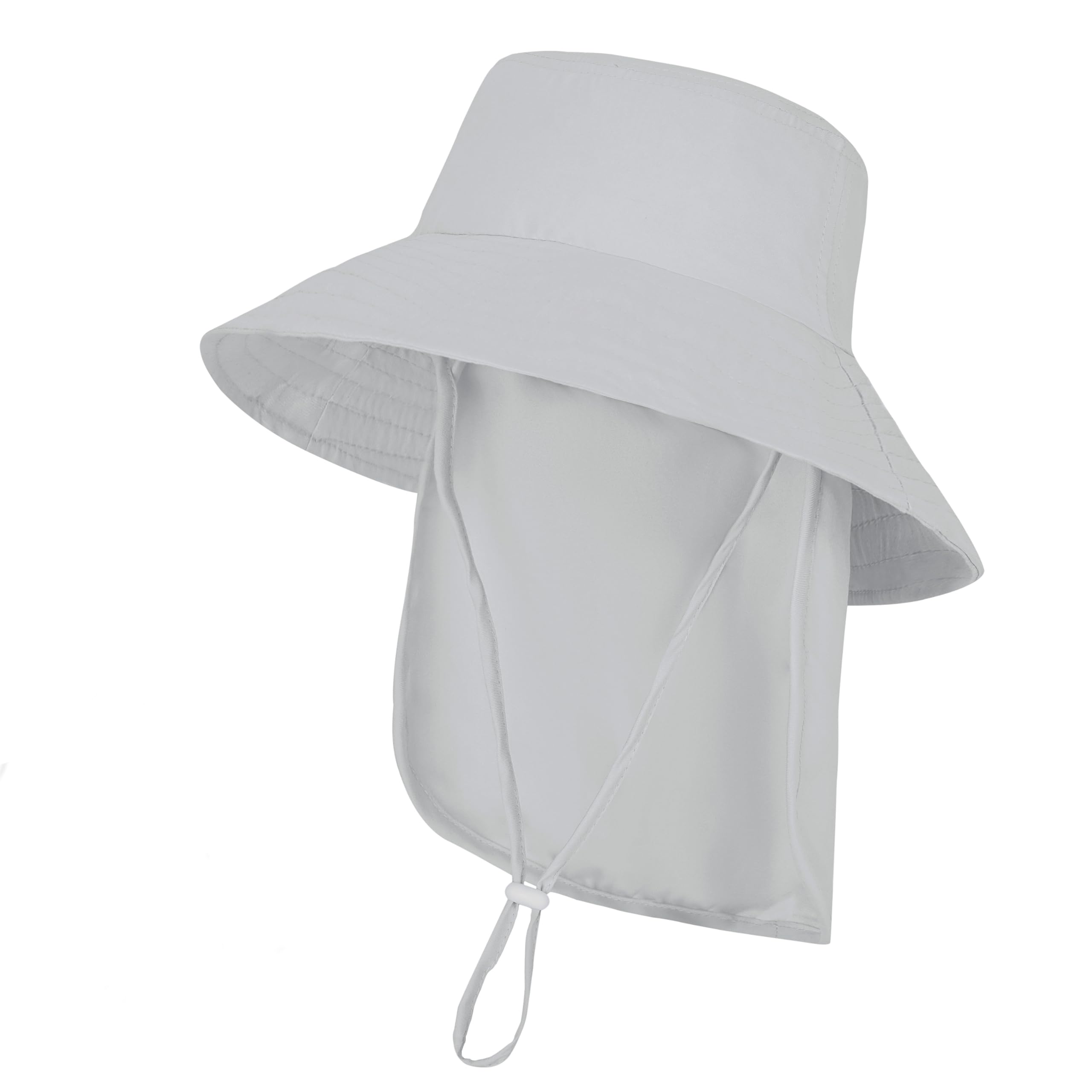 Baby Sun Hat Toddler Bucket Hats with Removable Neck Flap for Boys Girls Kids with Wide Brim Summer Beach UPF 50+