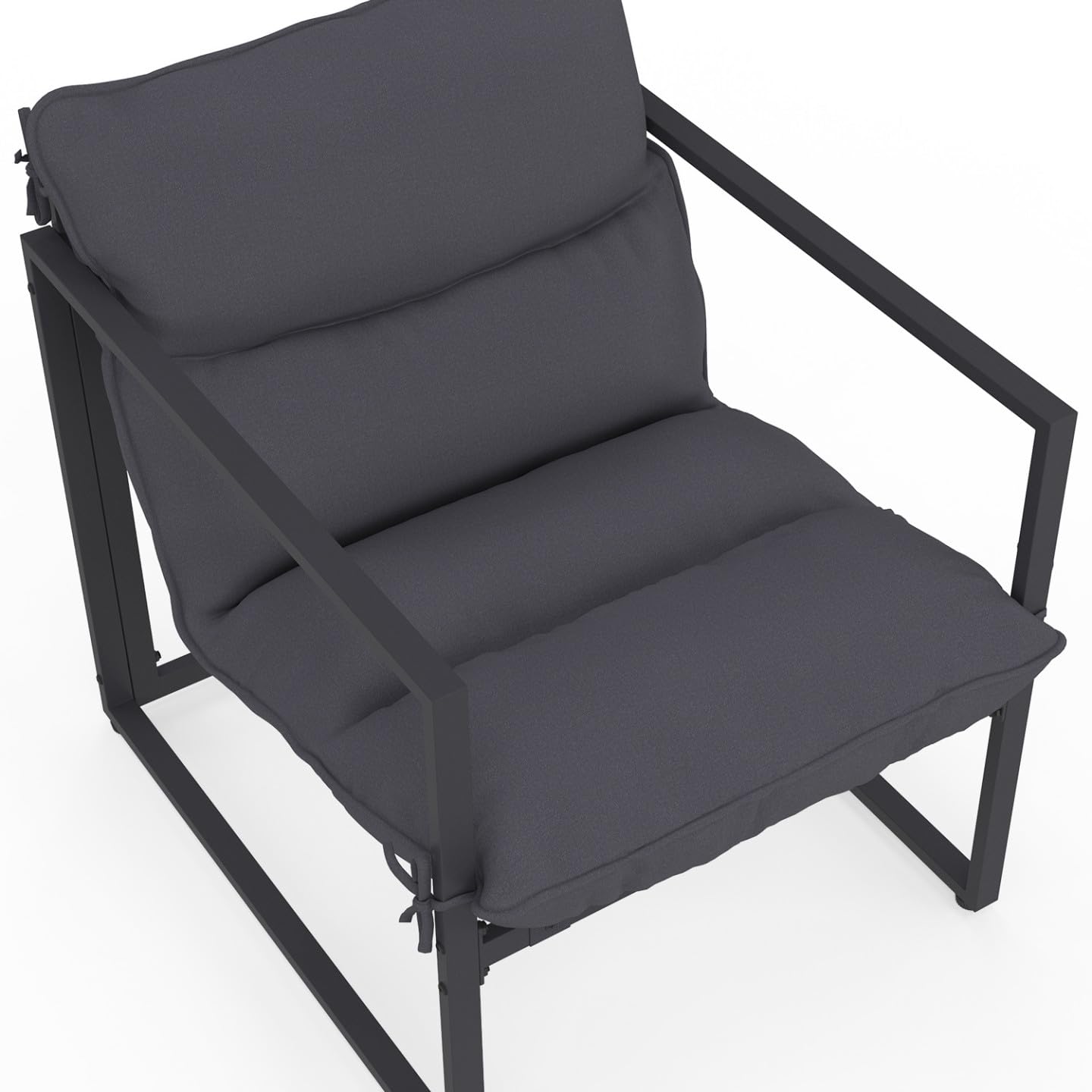 IDMarket - Lot de 2 fauteuils de Jardin Marco Gris Anthracite