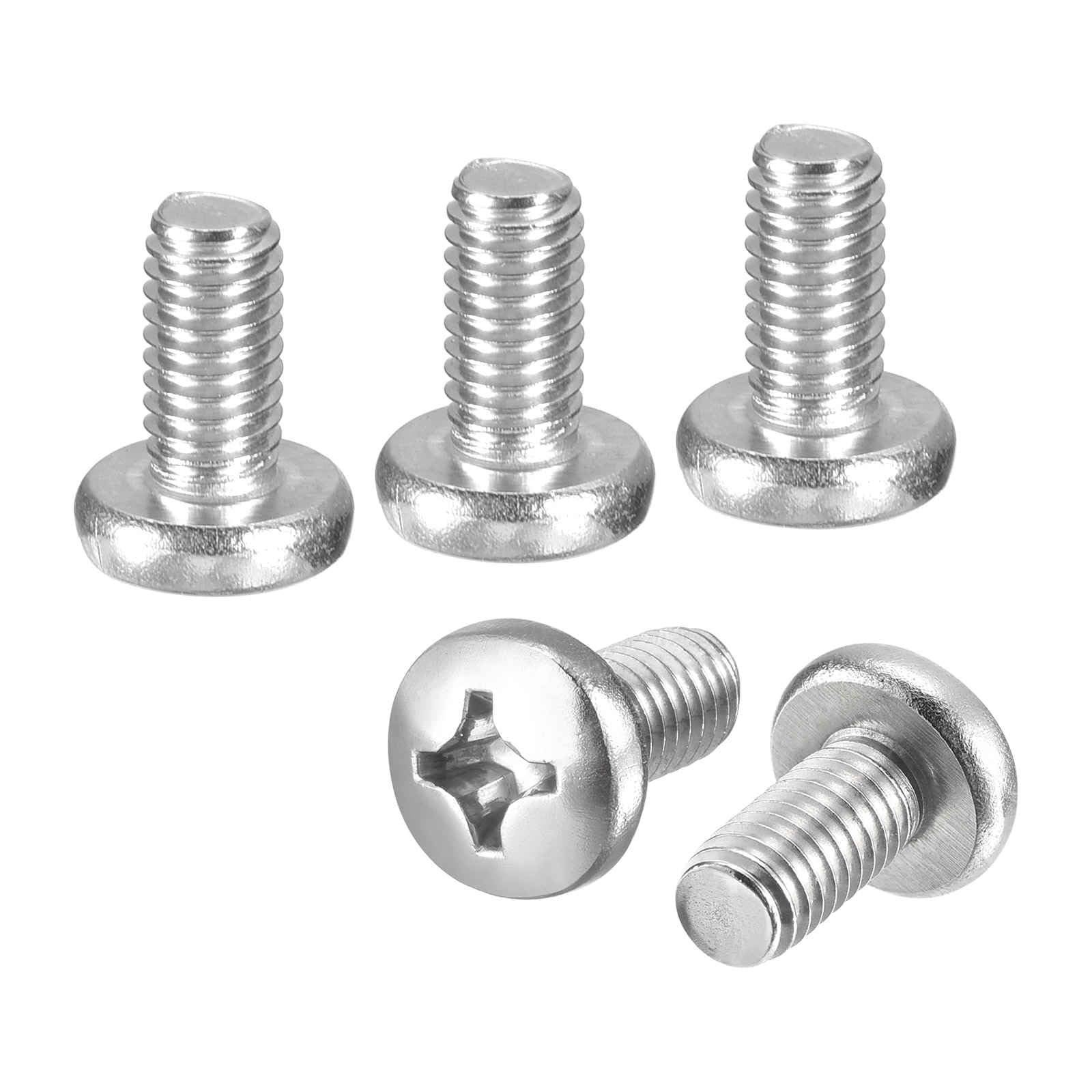 DTGN M6-1x12 Pan Head Machine Screws - 30pcs - Good for Machinery - 304 Stainless Steel Phillips Machine Screws Bolts - Silver — image 1