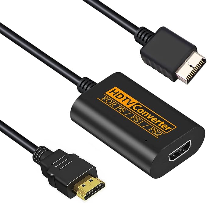 [RGB Signal Output] PS2 to HDMI Adapter, Jadebones HD HDMI Cable, PS1