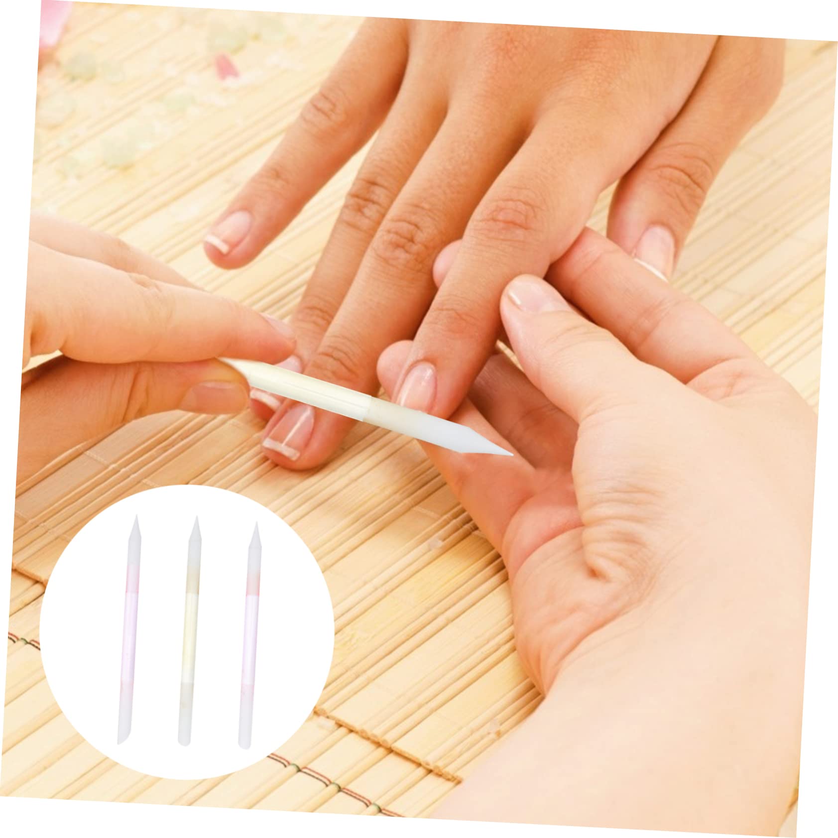 FRCOLOR 12 unidades lima de uñas tiras pulidoras de uñas de cristal acrílico arena herramienta de gel esmalte de uñas lima de forma de uñas pulido de limas de manicura simple esmalte de uñas
