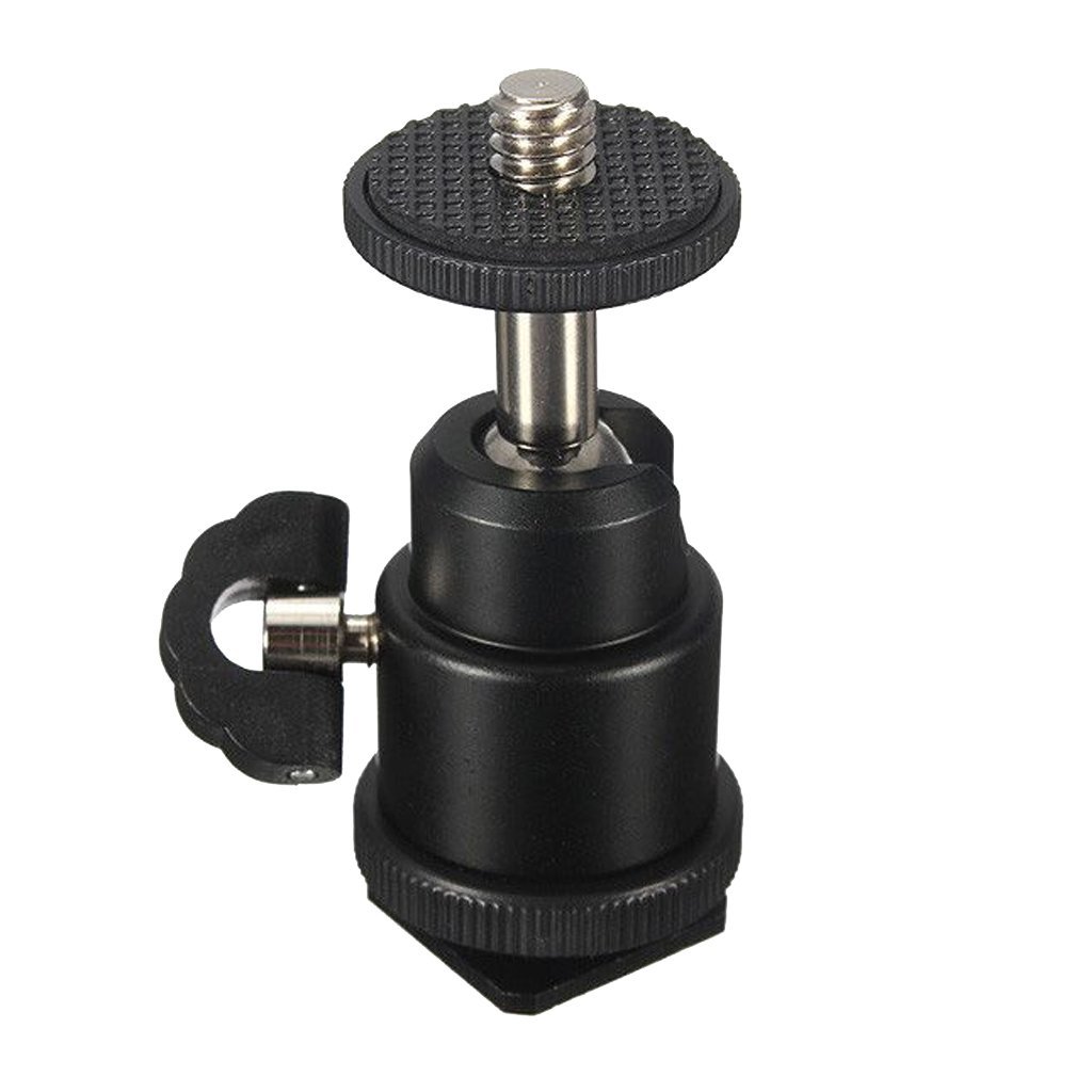 Action Pro Adjustable 1/4" Swivel Angle Ball Hot Shoe Mount Adapter Holder Compatible with All DSLR Camera Stand