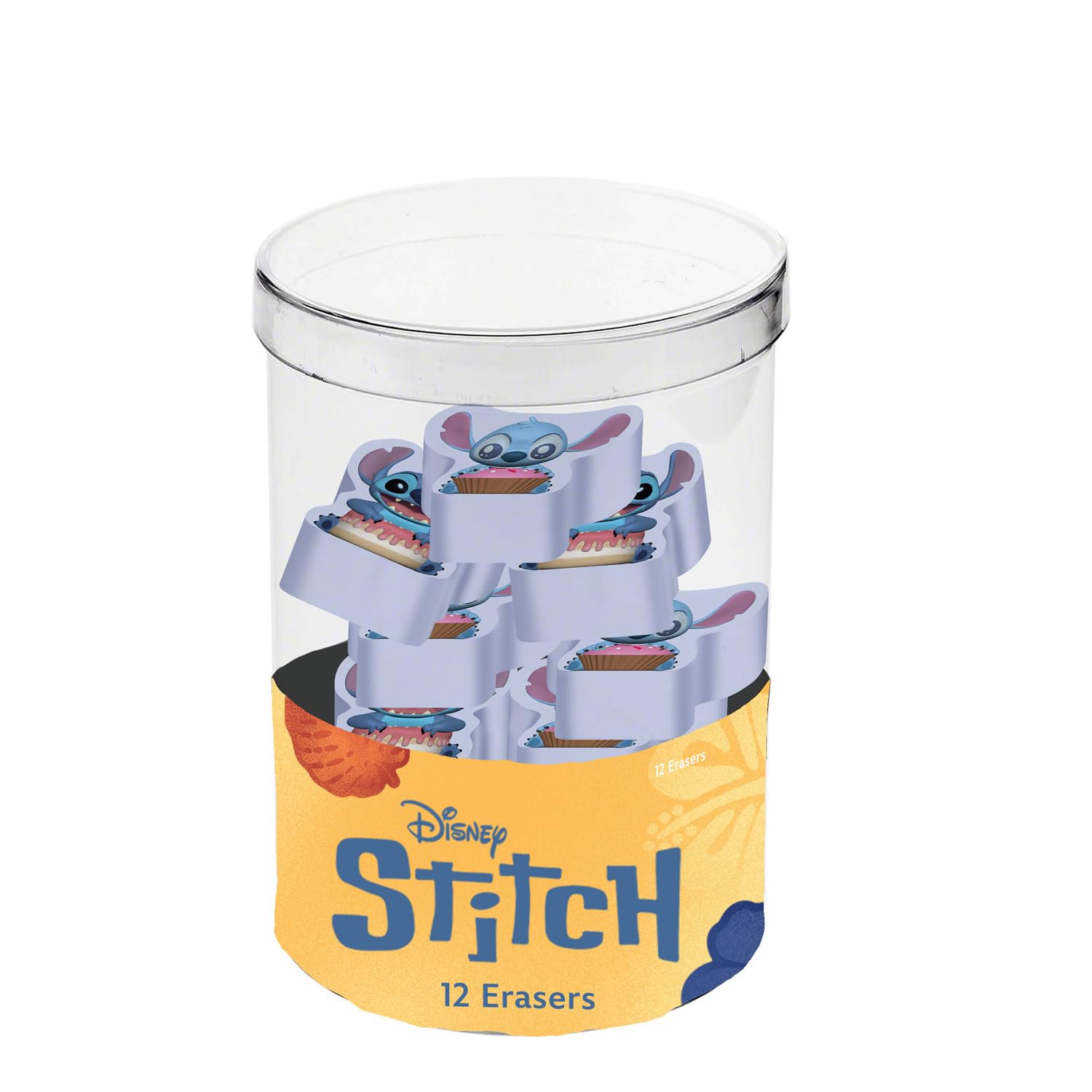 Disney Lilo and Stitch Mix-Cube with 12 Erasers, Purple