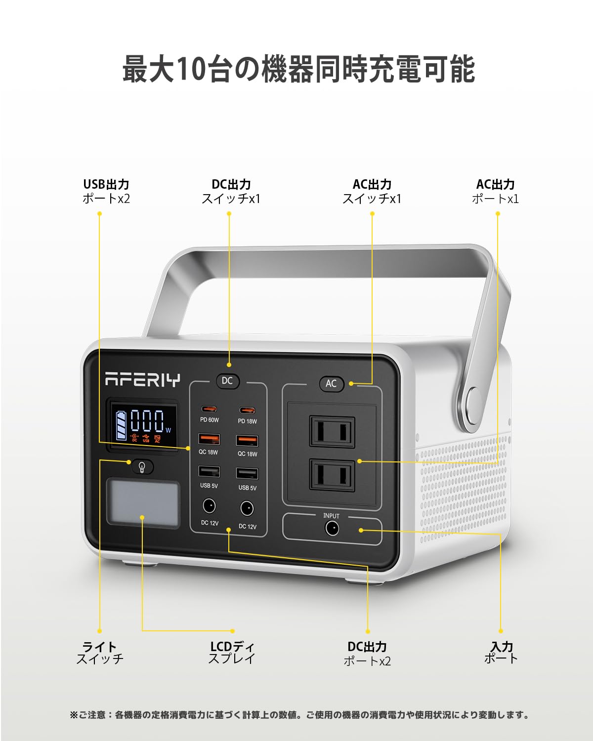 Amazon.co.jp: AFERIY ポータブル電源 200 大容量 ポータブル  