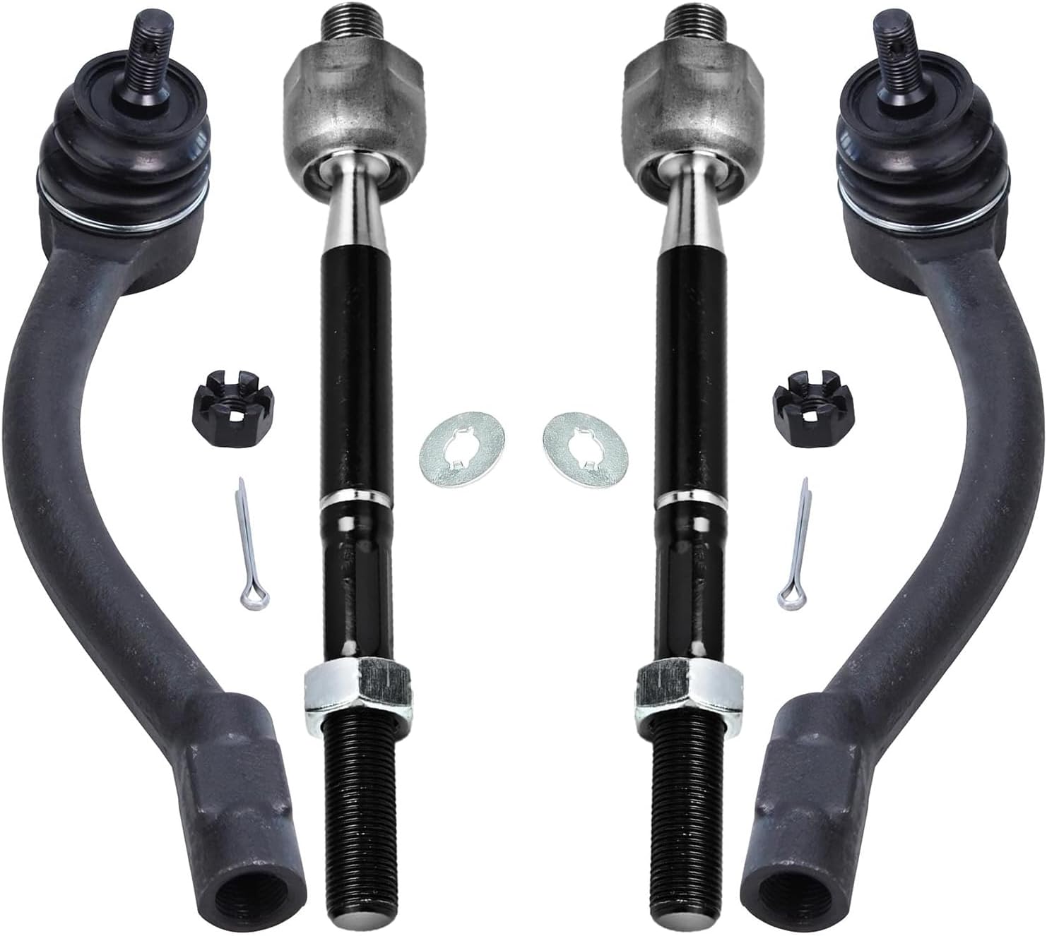Detroit Axle Front Tie Rods Kit (Inner + Outer) for 2014-2019 Kia Soul / 2015-2019 Soul EV
