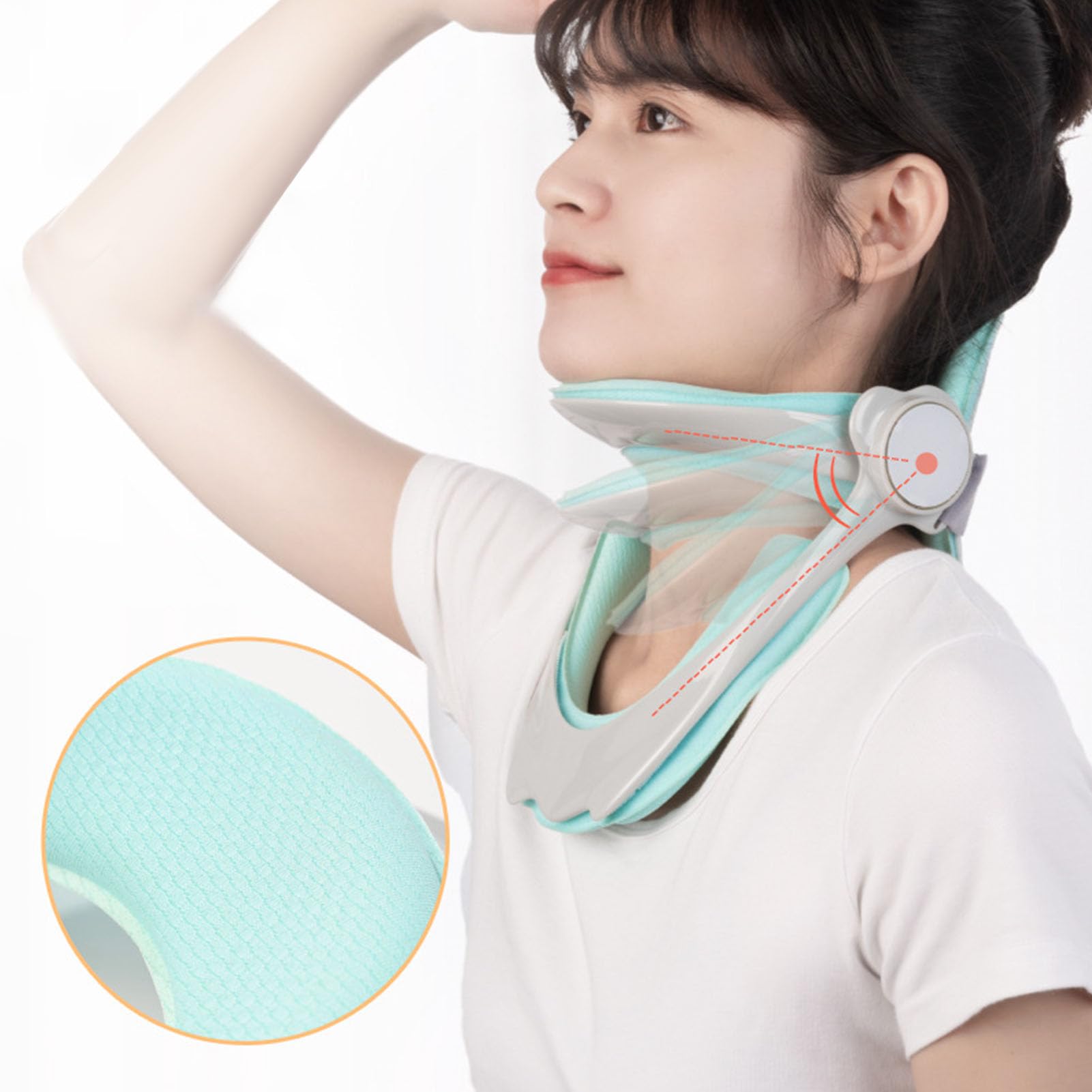 Autonction de Cou de Support de Cou Réglable pour Correction de Posture Correction à 360 Degrés de Cou Réglable avec Tissu Respirant pour les étudiants de Bureau