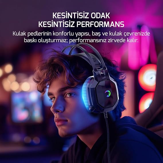 GamePower Ryo Black 7.1 Surround Rainbow Gaming (Actor) Headset