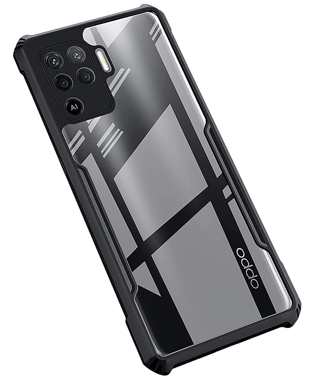 ANKIRANT® 360 Back Case Cover for Oppo F19 Pro (Hybrid Crystal Clear Camera Protect Airbag Design All Side 360 Degree Protection) - Transparent Black (B09HP88PFW) Amazon Price History, Amazon Price Tracker