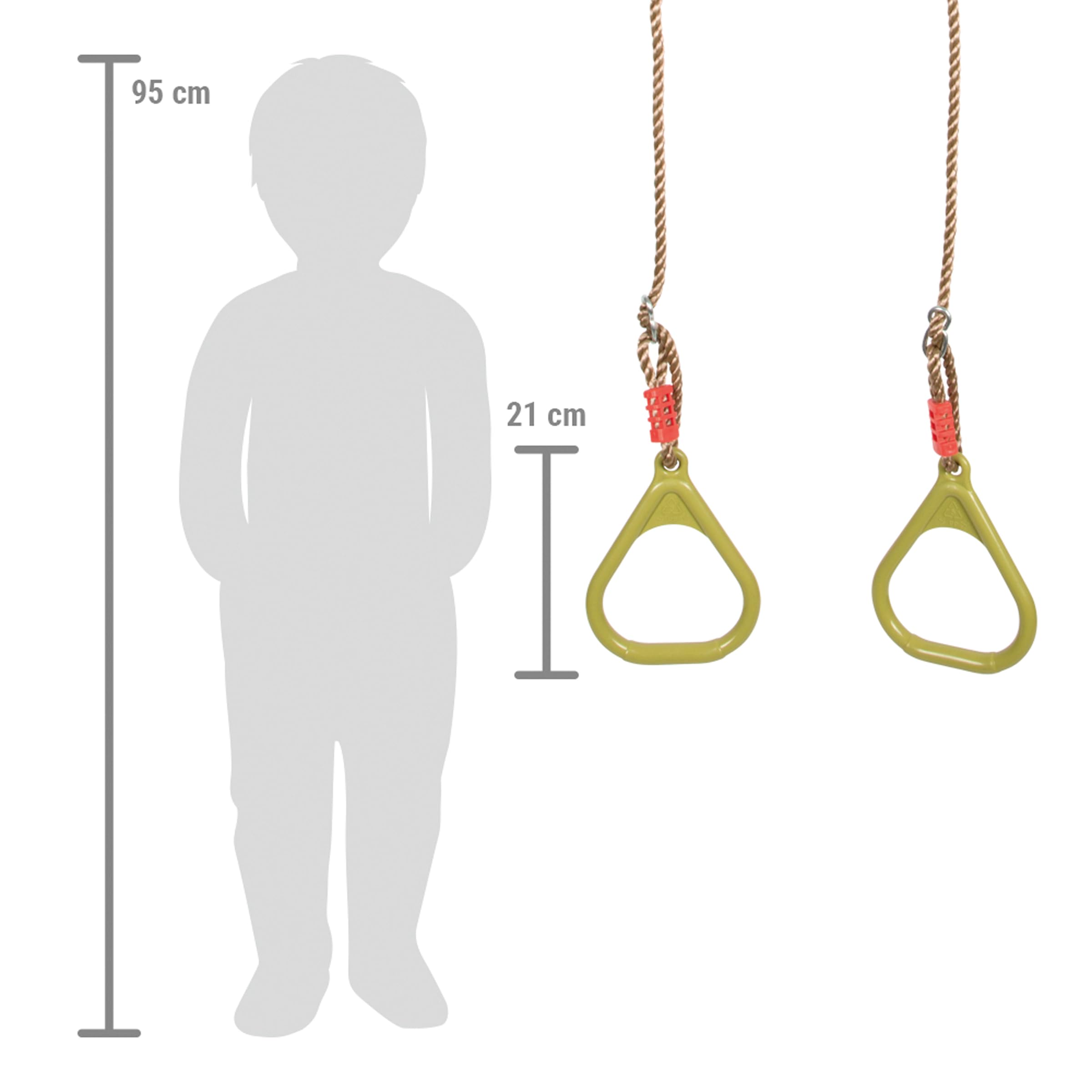 small foot Anelli da ginnastica regolabili 100 kg indoor outdoor 3 anni 12702