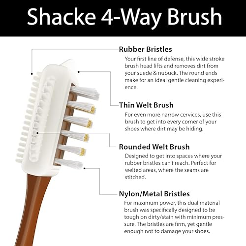 Vista 4 de Shacke cepillo limpiador de piel con 4 opciones para gamuza y nubuck