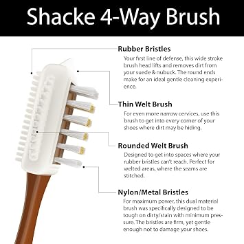Suede Brush & Nubuck Cleaner 4-Way Suede Cleaning Brush for Shoes