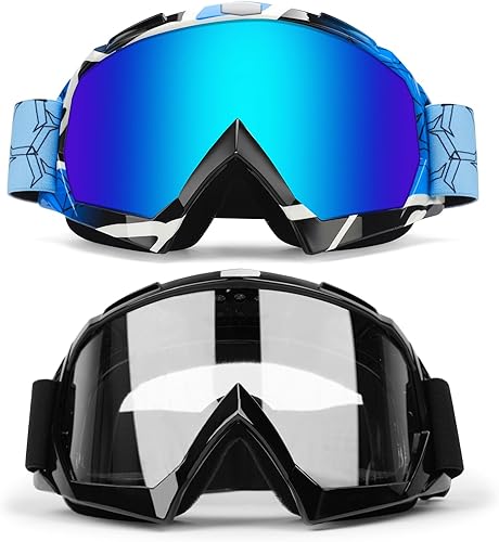 Miniatura 8 de Gafas profesionales de motocross para hombres y mujeres, gafas de motocross ATV resistentes al viento, gafas de visión amplia, gafas de carreras