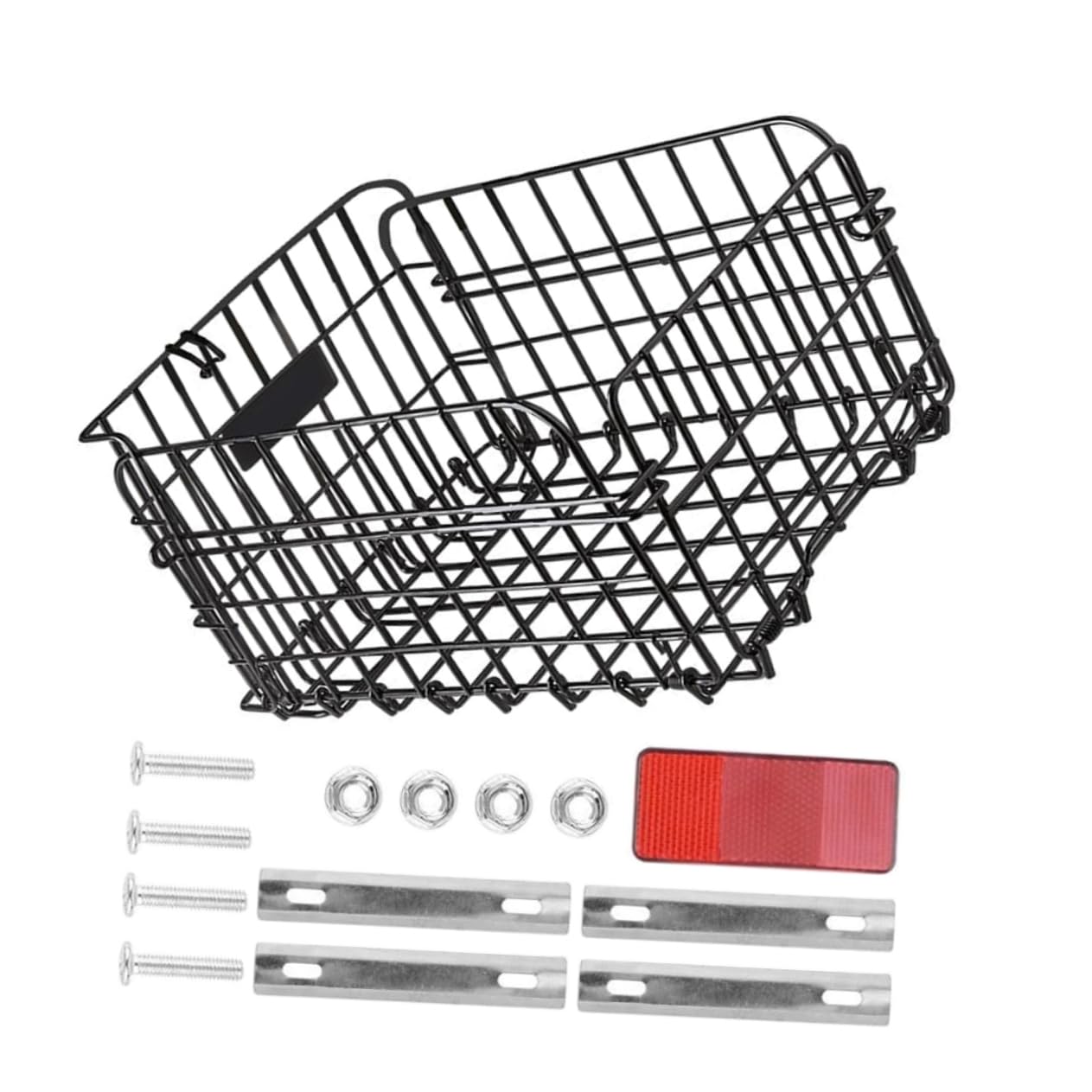 SUPVOX Rear Bike Basket Metal Carrier with Mounting Rack Compatibility for and Access All Bicycle Models