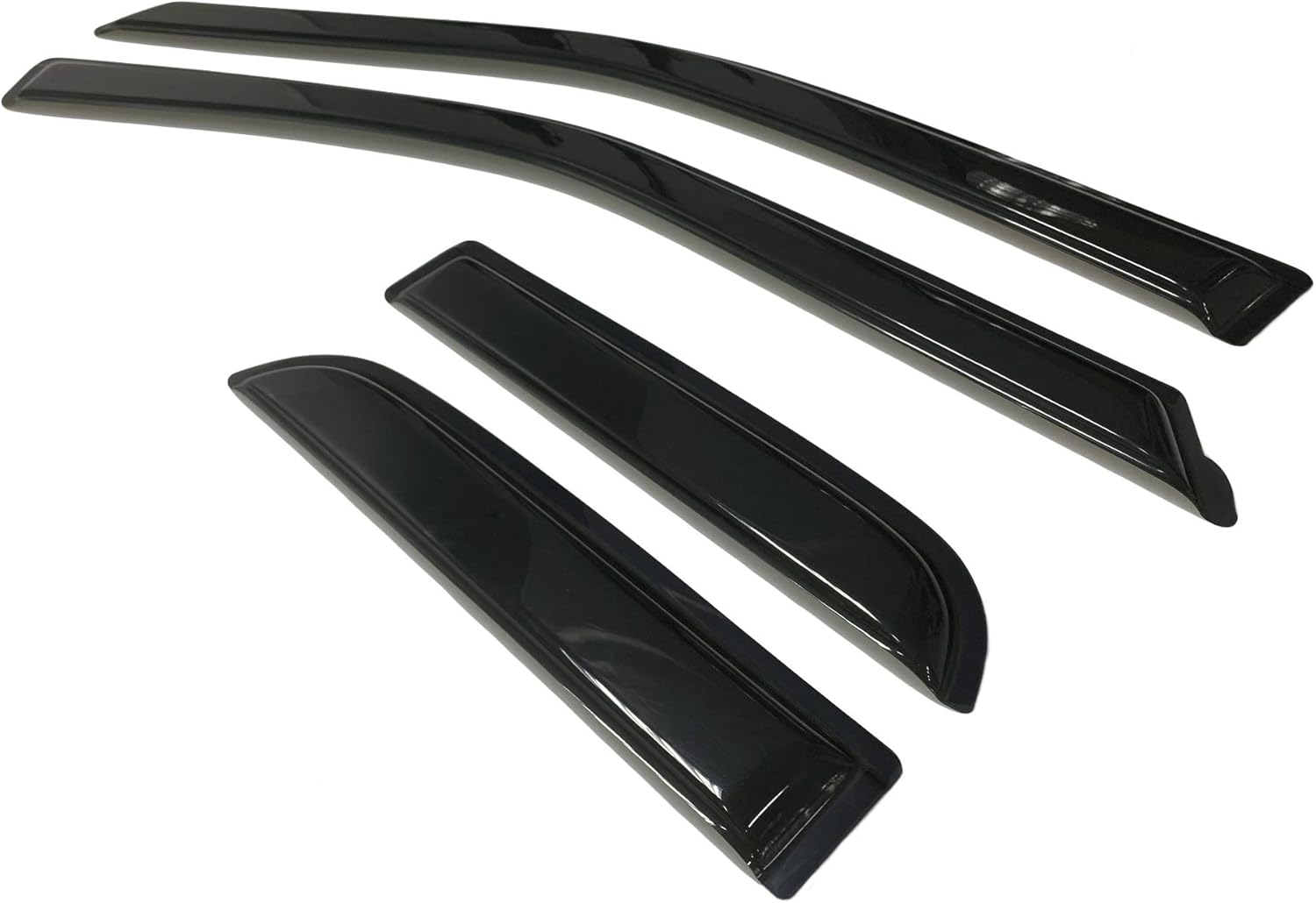 Smoke Window Visor Sun Rain Vent Guard Shade Deflector Fit for 2015-2019 Ford F-150 Super/Extended Cab