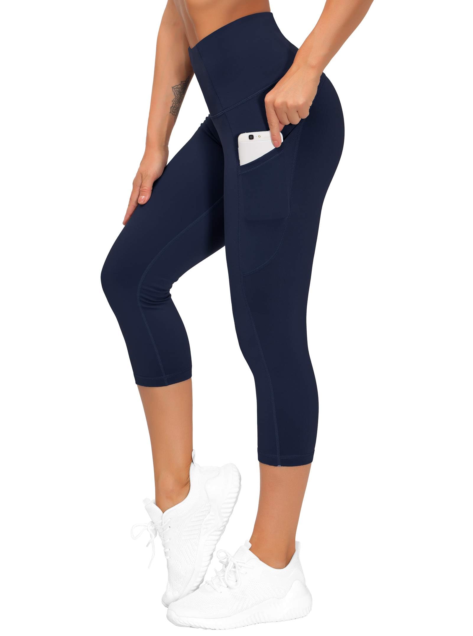 THE GYM PEOPLE Womens' Yoga Pants High Waist with Pocket Tummy Control