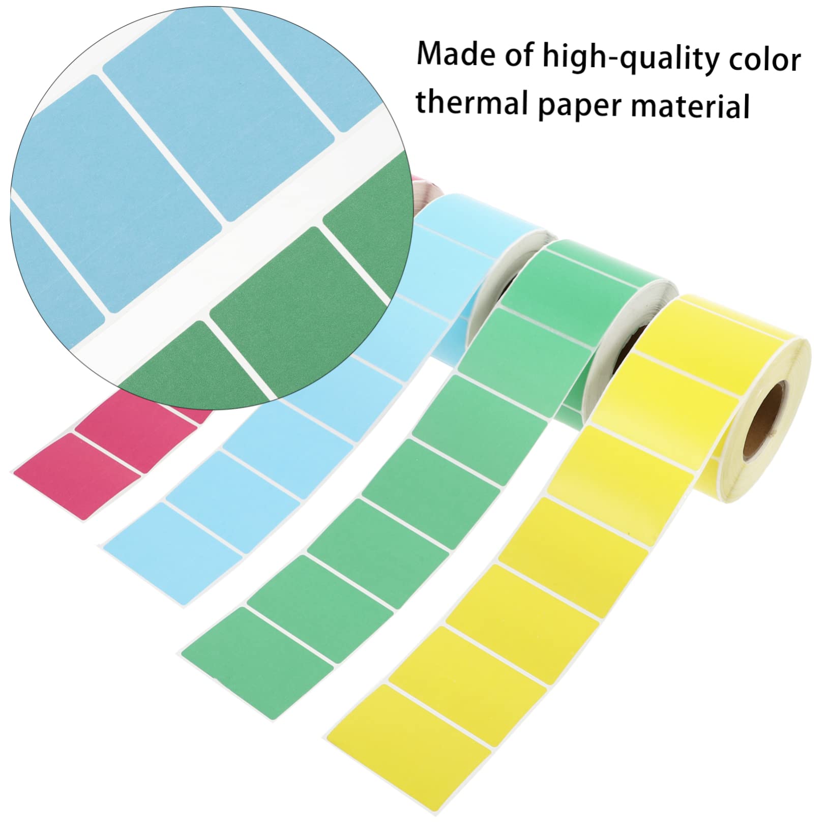 Etichette Termiche in Carta Colorate 4 Pezzi Rettangolari