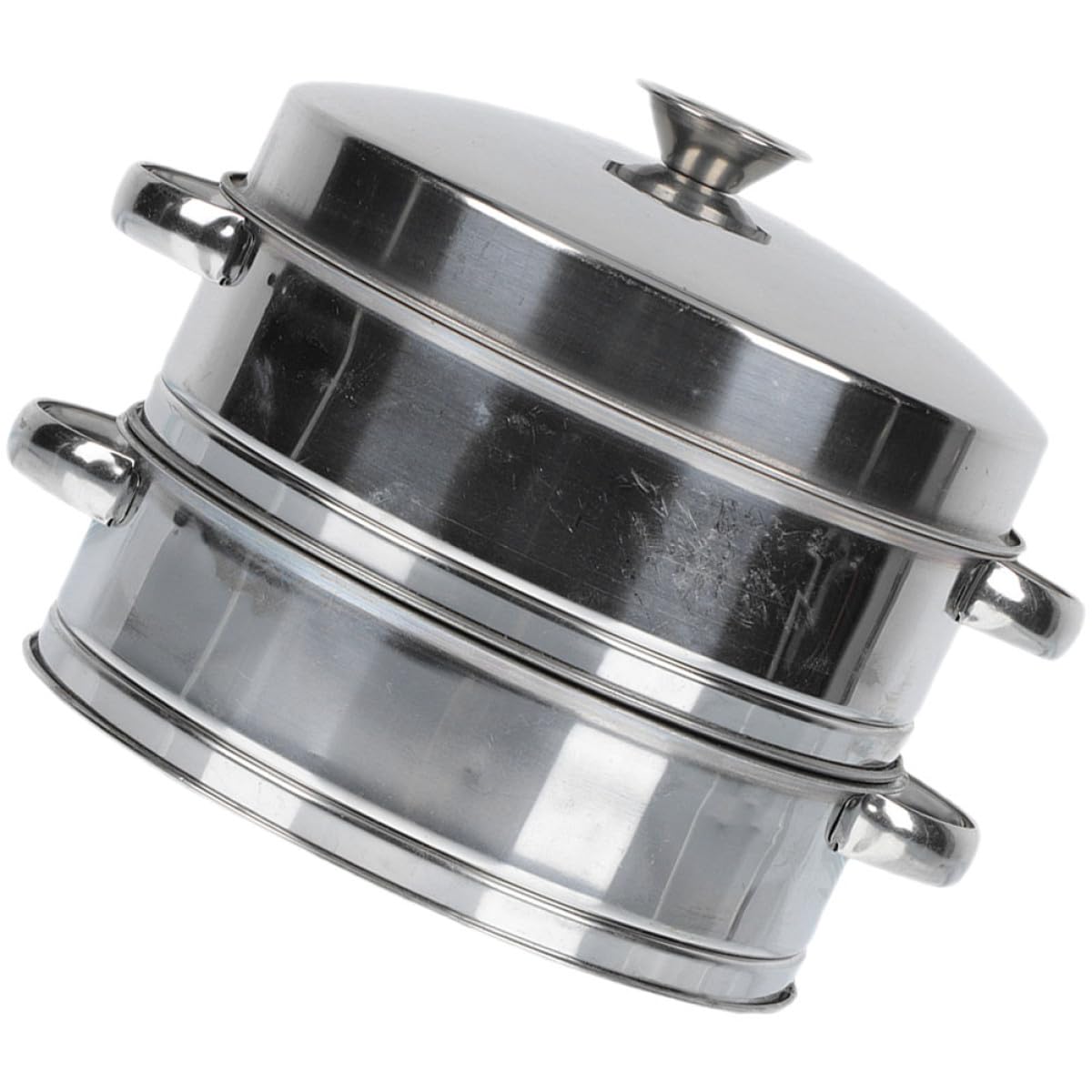 Veemoon Vaporera de Acero Inoxidable con Tapa Doble Nivel para Cocina Doméstica Vaporera Multifuncional para Cocer al Vapor Bollos Dumplings y Verduras Utensilio de Cocina Resistente