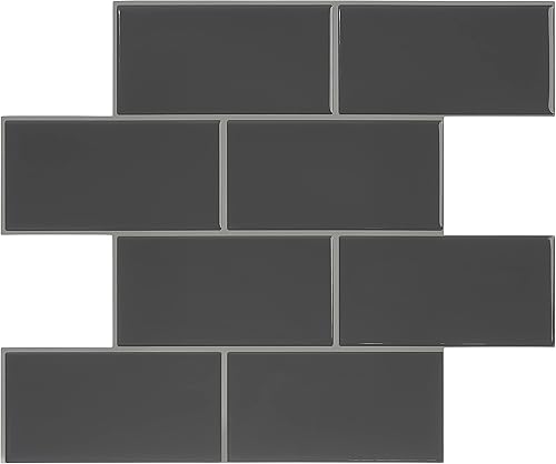 Avant Decor 8 azulejos Azulejos de metro medianos de gel 3D Azulejos para salpicaduras de cocina y baño PVC grueso 10.6 x 12.6 pulgadas