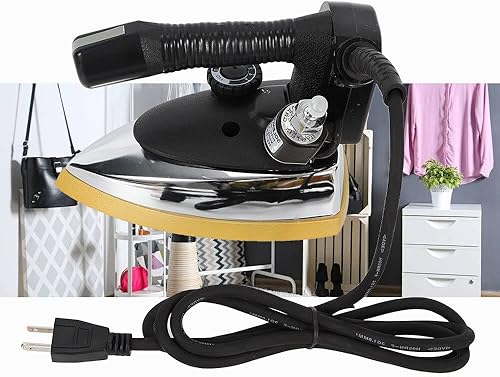 Miniatura 2 de Juego de plancha de vapor eléctrica industrial sistema de hierro por gravedad industrial de 1000 W para ropa acero inoxidable resistente sistema de