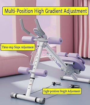 Multifunctional Ab Workout Equipment, Adjustable Ab & Sit Up Machine Foldable Ab Exercise Bench for Core Exercise