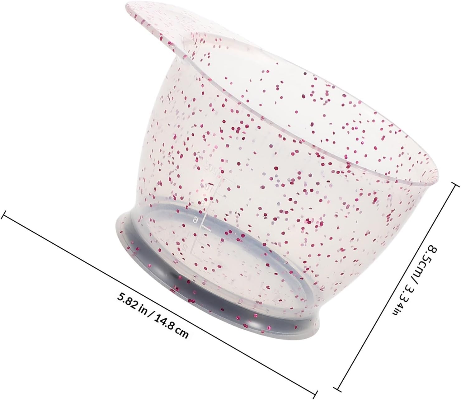 NOLITOY Hair Dye Mixing Bowl Plastic Tinting Bowl Lightweight Hair Coloring Dye Bow Professional with Crystal Pink Color