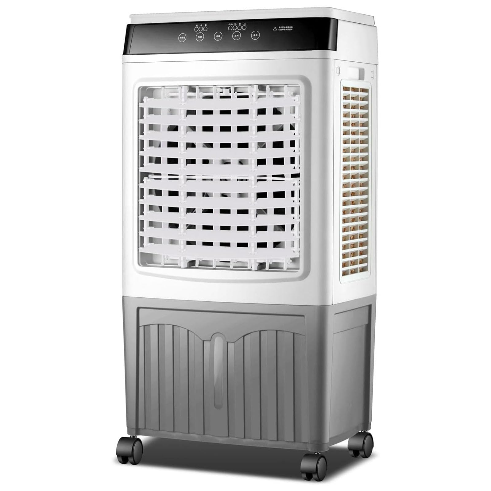 Evaporative Air Cooler Portable Air Conditioner Cooling Fan with 100L Water Tank and 3 Fan Speeds 90°Oscillation Cooling AC Unit with Wheel Industrial Swamp Air Cooler for Outdoor Commercial